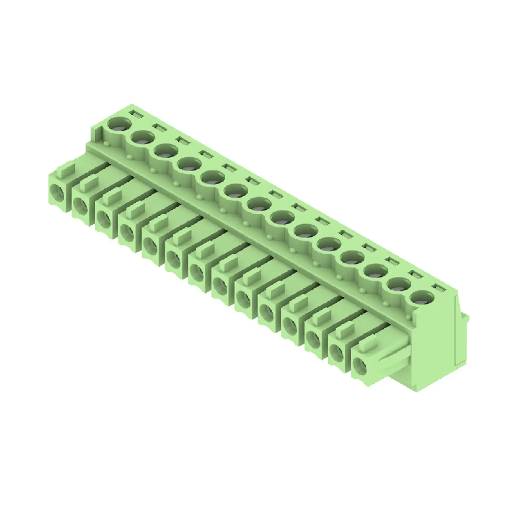 Weidmüller 1899470000 PCB connector (wire connection), 160 V, 17.5 A, Pitch in mm: 3.81, 1.5 mm², Number of poles: 14, Clamping yoke connection, Box (img_001)