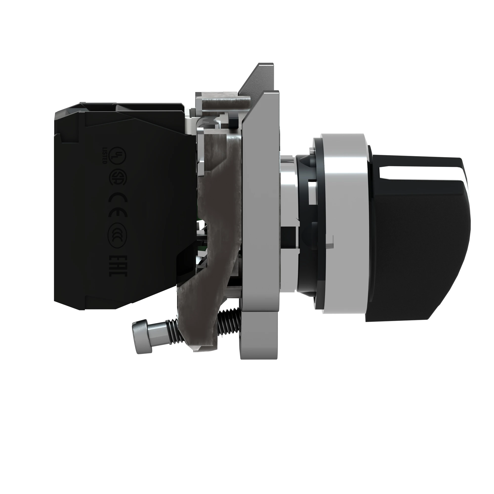 Schneider Electric XB4BJ21 Selector switch, Harmony XB4, metal, 22mm, black, 2 positions, long toggle, latching, 1NO (img_002) Schneider Electric XB4BJ21 Selector switch, Harmony XB4, metal, 22mm, black, 2 positions, long toggle, latching, 1NO (img_002)