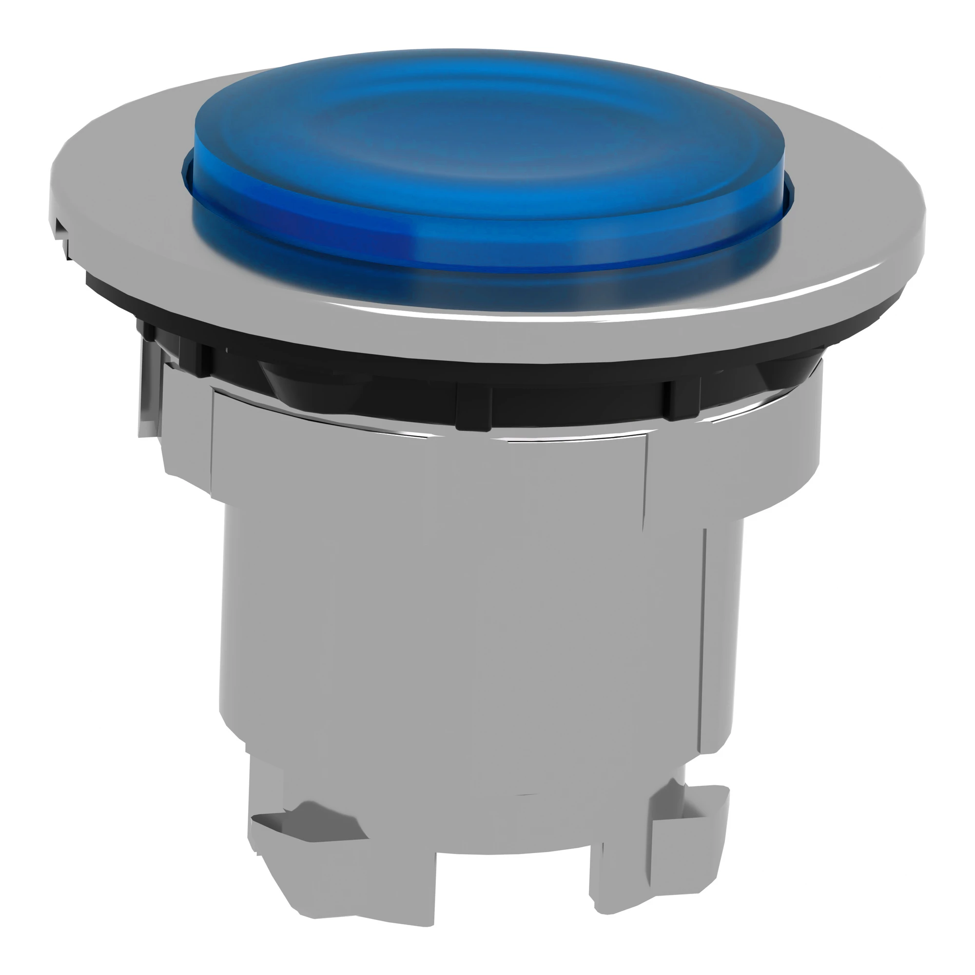 Schneider Electric ZB4FH63 Illuminated push-button, front element, Harmony XB4F, metal, 30mm, blue, protruding, for universal LED, latching (img_004)