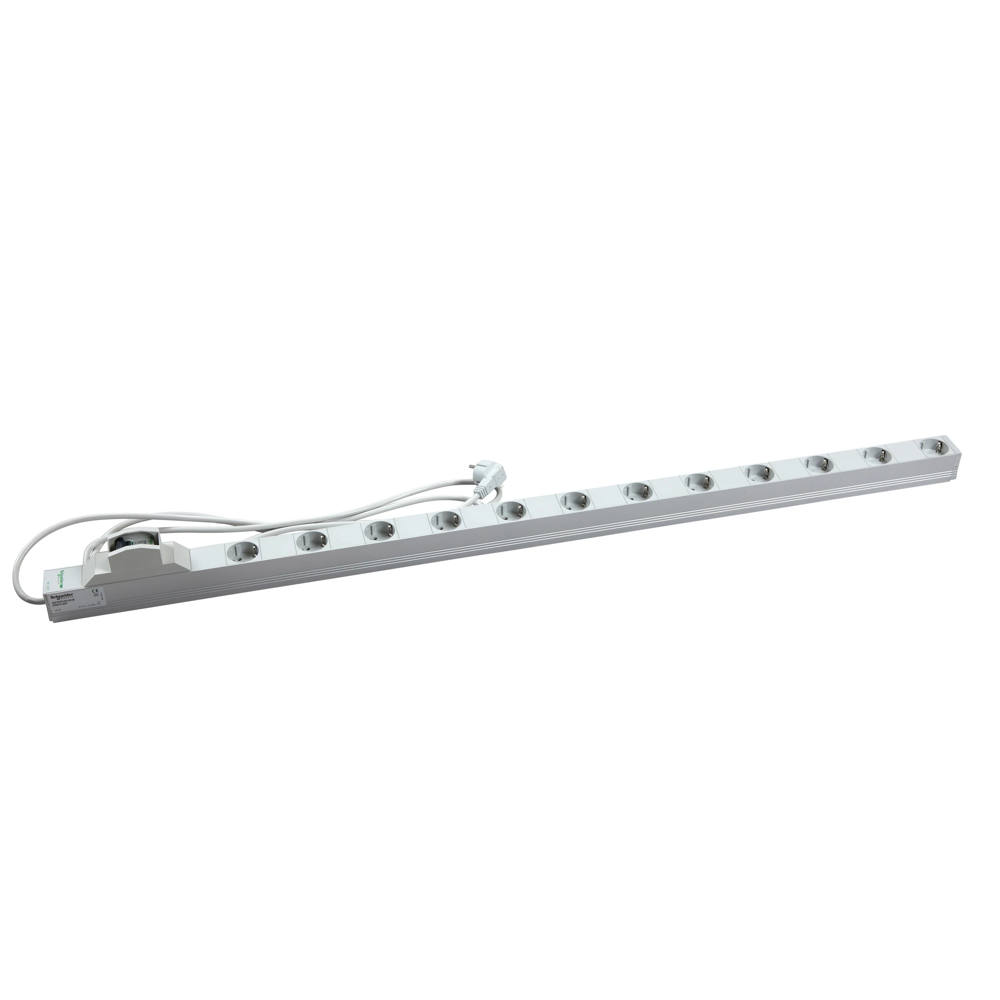 Schneider Electric NSYAPUS12CB Actassi, vertical power distribution strip, 12 sockets + circuit breaker VDE (img_001)