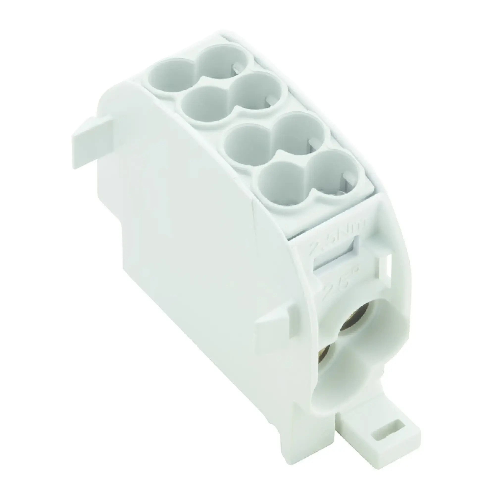 Weidmüller 1560730000 Potential distributor terminal, Screw connection, Light Grey, 25 mm², 152 A, 1000 V, Number of connections: 4, Number of levels: 1, TS 35, V-0, Wemid (img_001)