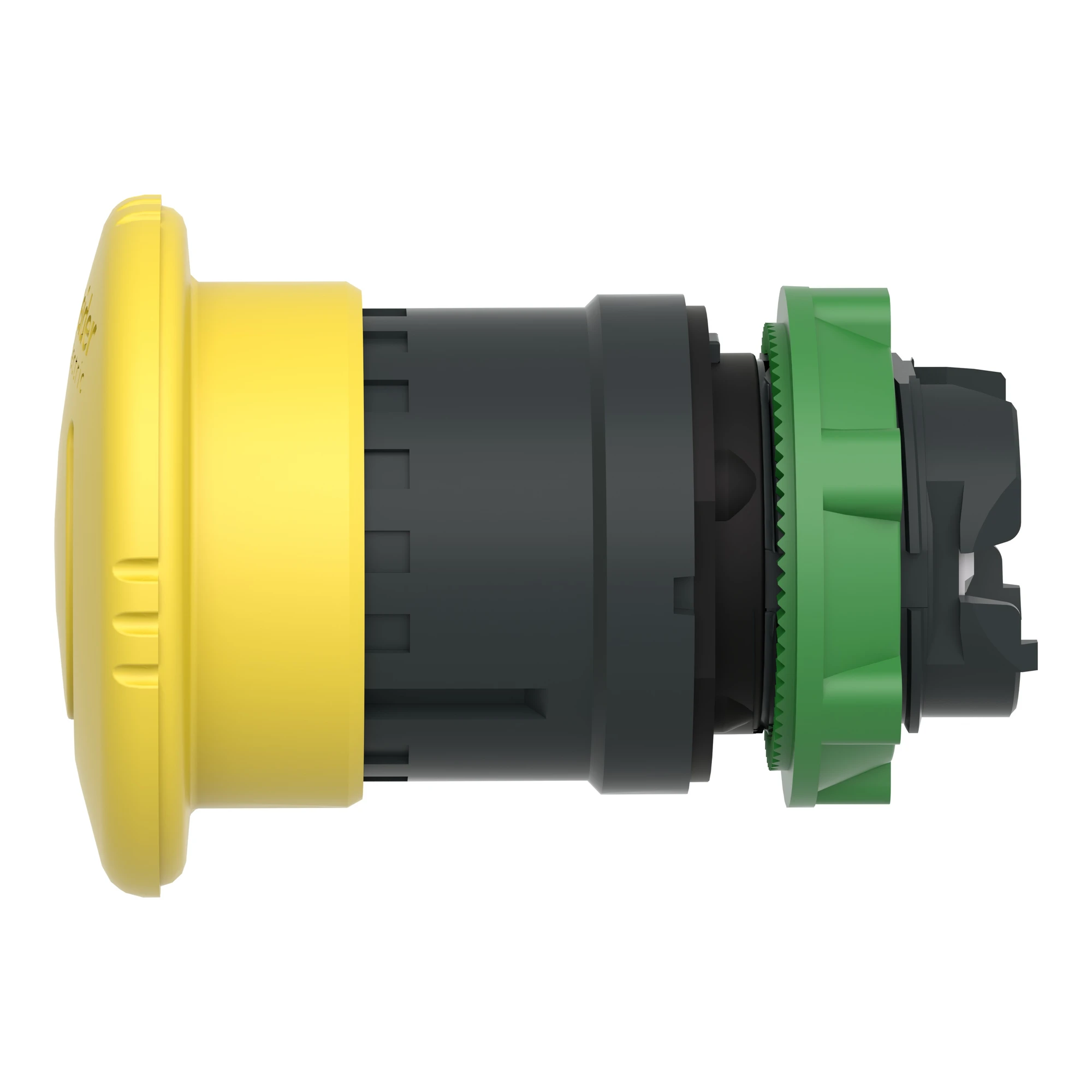 Schneider Electric ZB5AS55 Mushroom push button, front element, Harmony XB5, plastic, 22mm, yellow, mushroom 40mm, twist release (img_006)