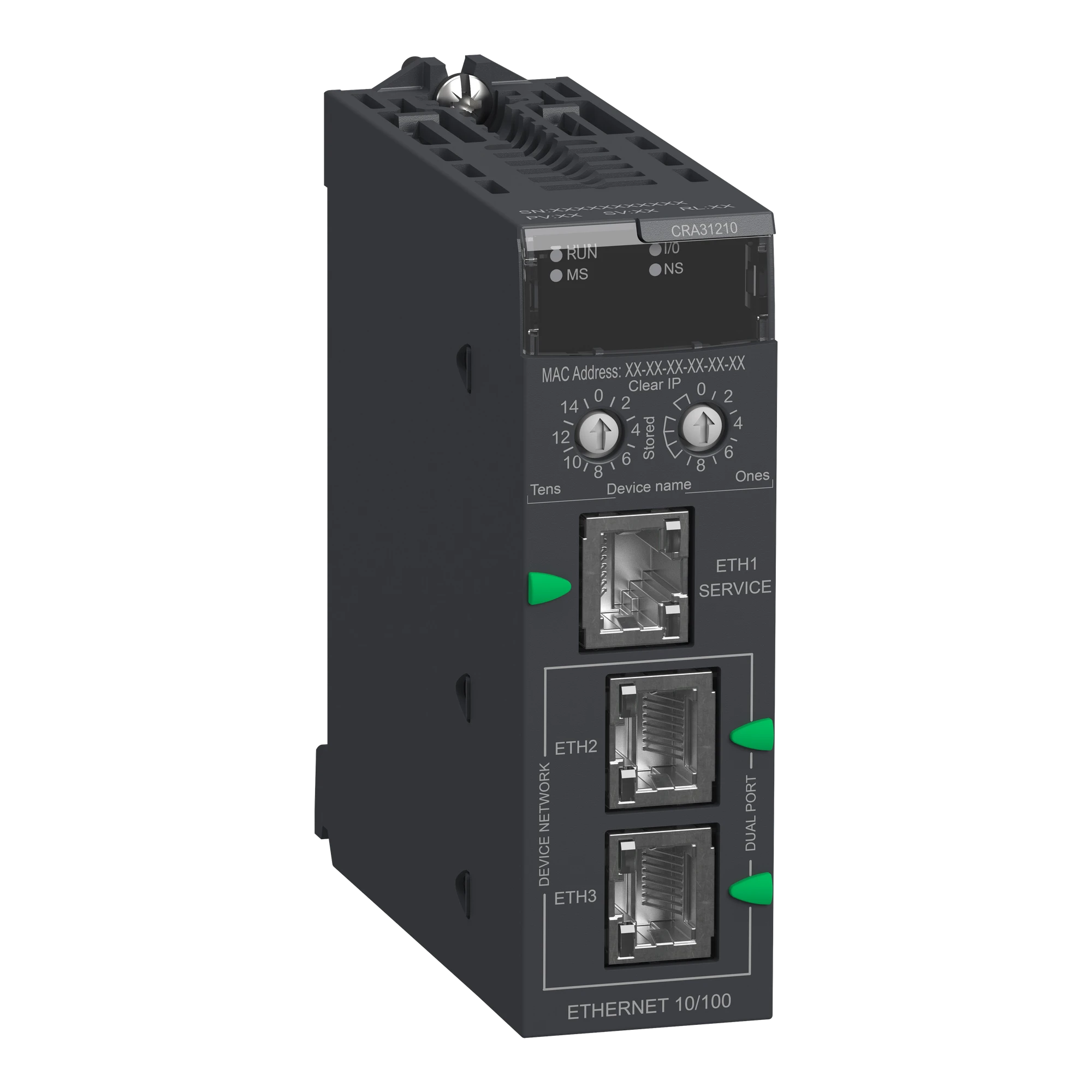 Schneider Electric BMXCRA31210 Modicon X80 RIO Head Adapter for X-Bus Module Carrier as decentralized EthNet/IP Rack, Advanced Features (img_001) Schneider Electric BMXCRA31210 Modicon X80 RIO Head Adapter for X-Bus Module Carrier as decentralized EthNet/IP Rack, Advanced Features (img_001)