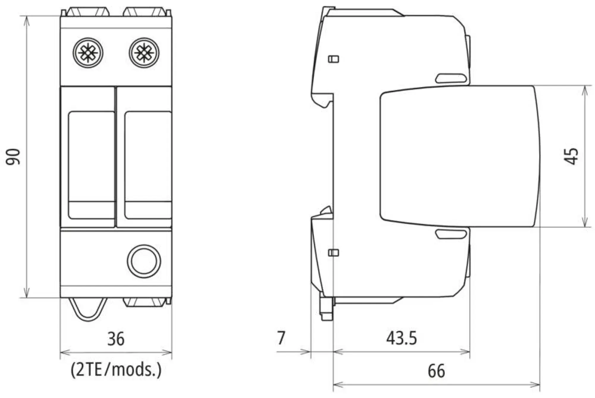 Dehn 943181 Ueberspannungsableiter Typ 2+3 DEHNguard MD 2-polig fuer TT- und TN-Systeme (img_002) Dehn 943181 Ueberspannungsableiter Typ 2+3 DEHNguard MD 2-polig fuer TT- und TN-Systeme (img_002)