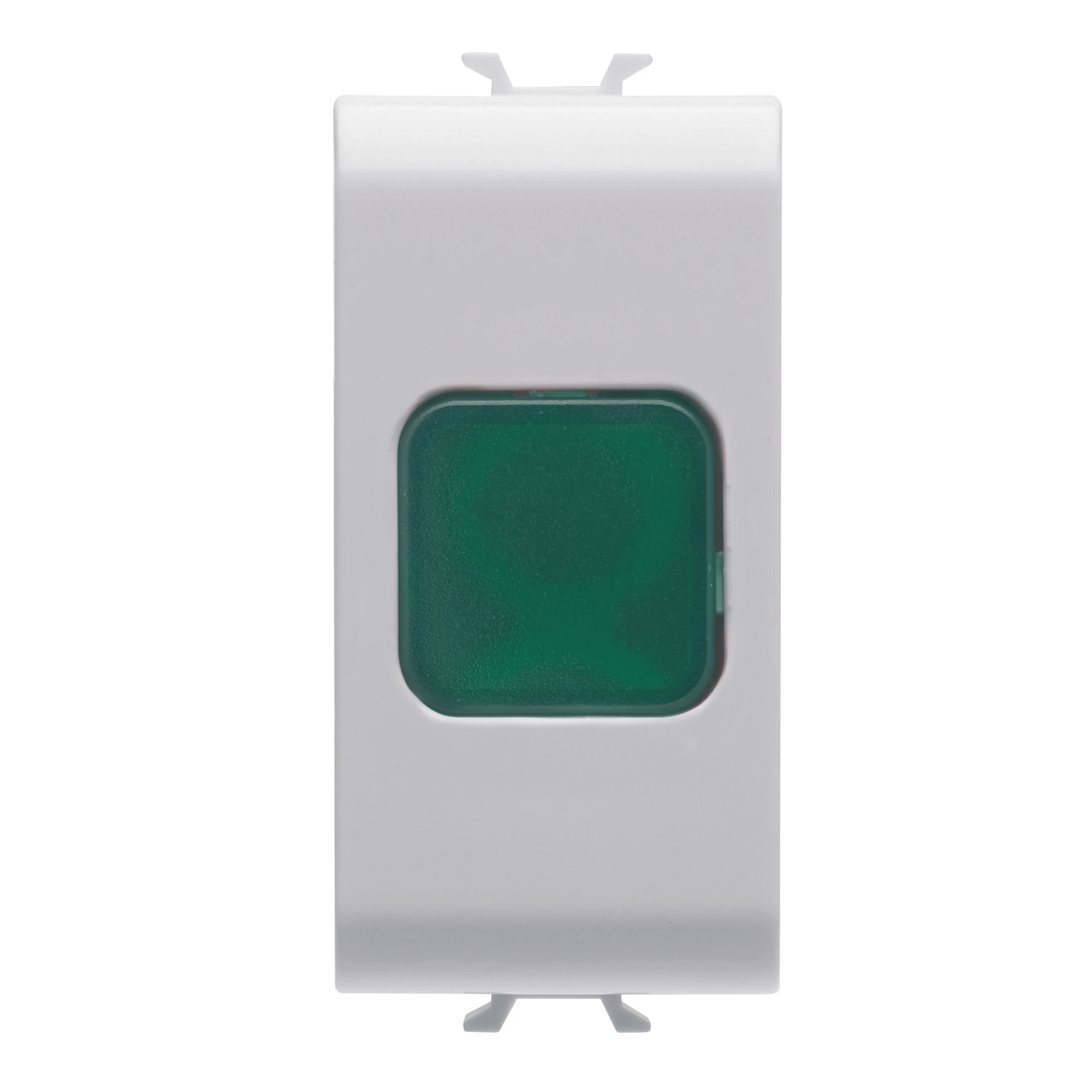 GEWISS GW10622 SINGLE INDICATOR LAMP - GREEN - 1 MODULE - GLOSSY WHITE - CHORUSMART (img_001)