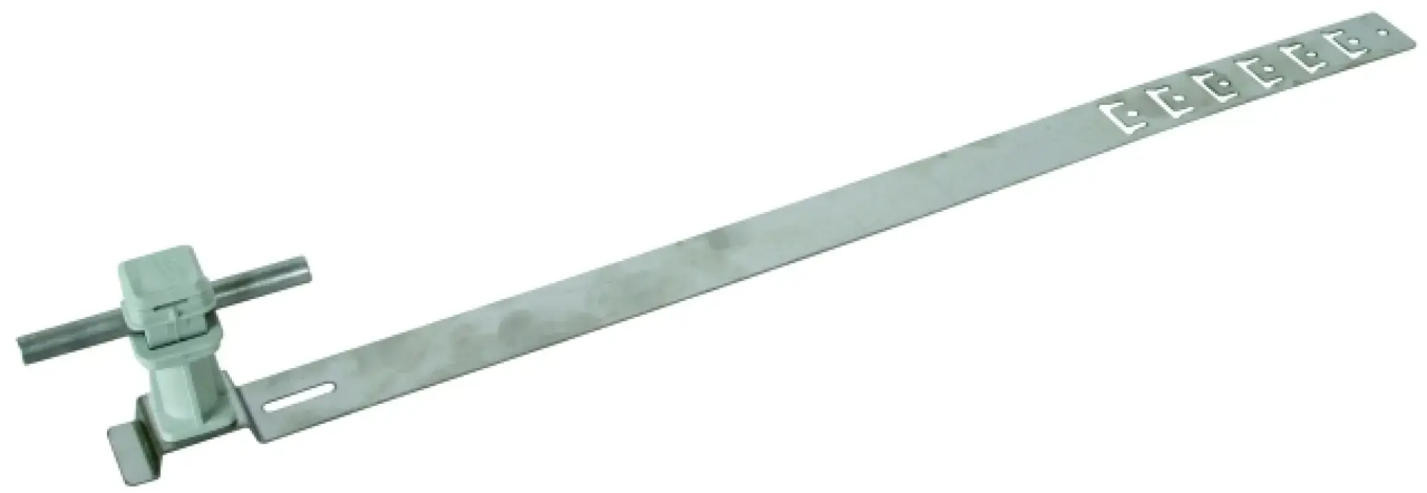 Dehn 204199 Roof cond. hol. UNIsnap StSt/plastic grey H 36mm Rd 8mm, embossed brace L 475mm (img_003) Dehn 204199 Roof cond. hol. UNIsnap StSt/plastic grey H 36mm Rd 8mm, embossed brace L 475mm (img_003)