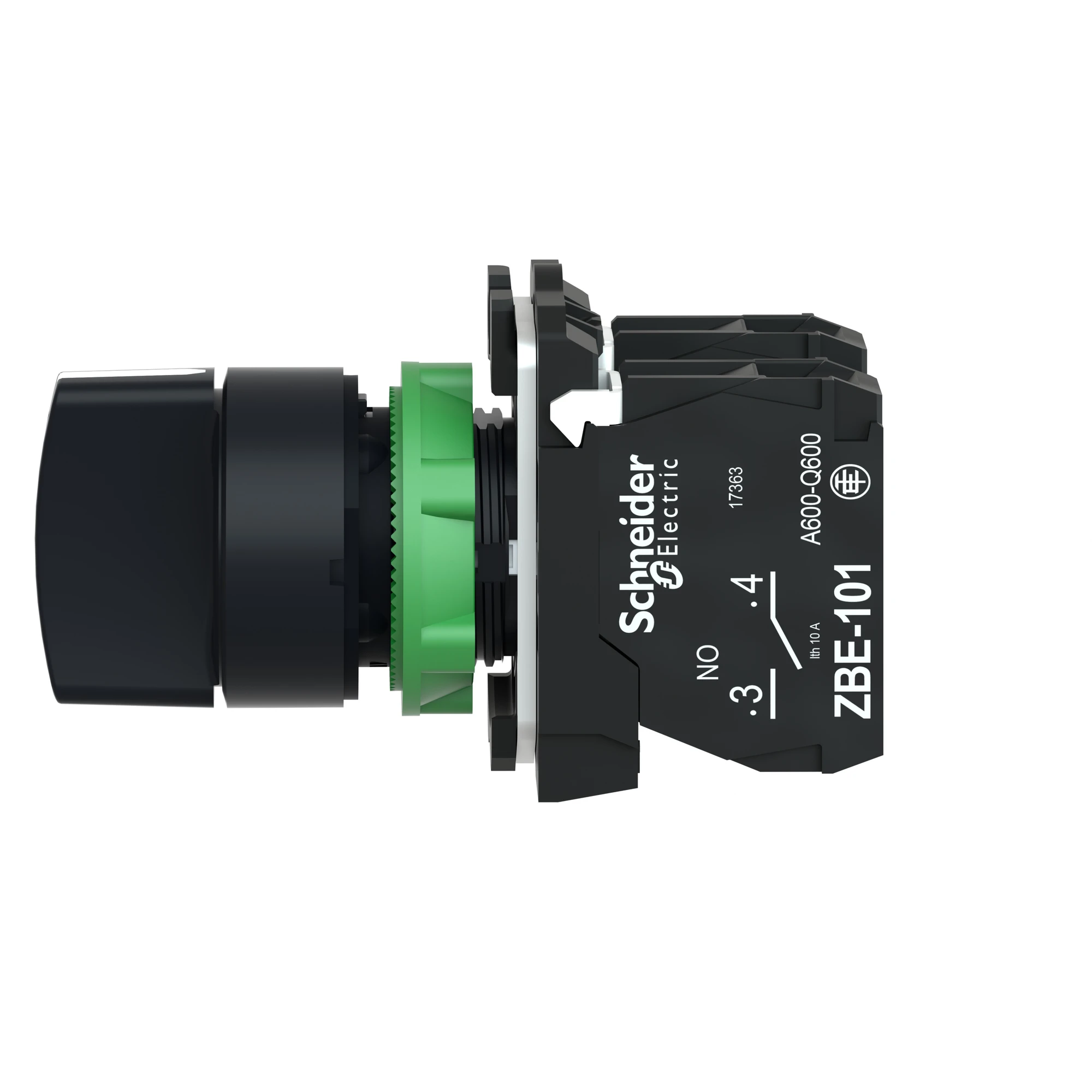 Schneider Electric XB5AD33 Selector Switch, Harmony XB5, Plastic, Black, 3 Positions, 22mm, Latching, 2NO (img_004)