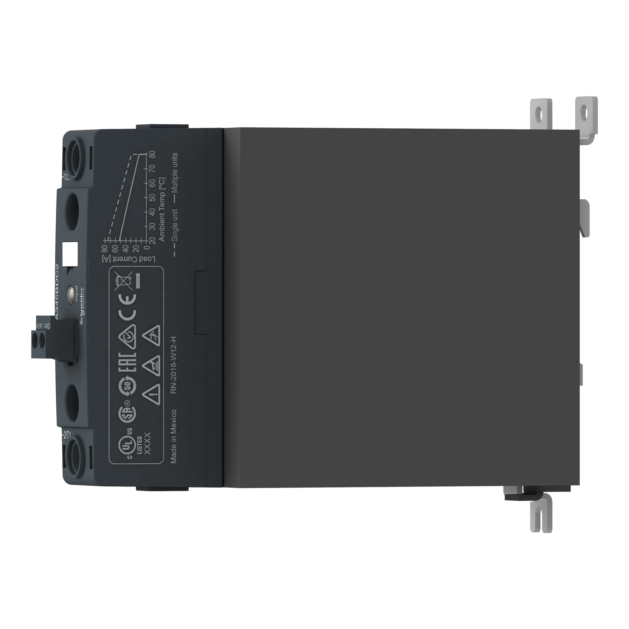 Schneider Electric SSD1A345M7C2 Solid State Relay, DIN Rail, I:90-280VACDC, O:48-600VAC, 45A, 1ph, Zero Crossing Switch, SK (img_004)