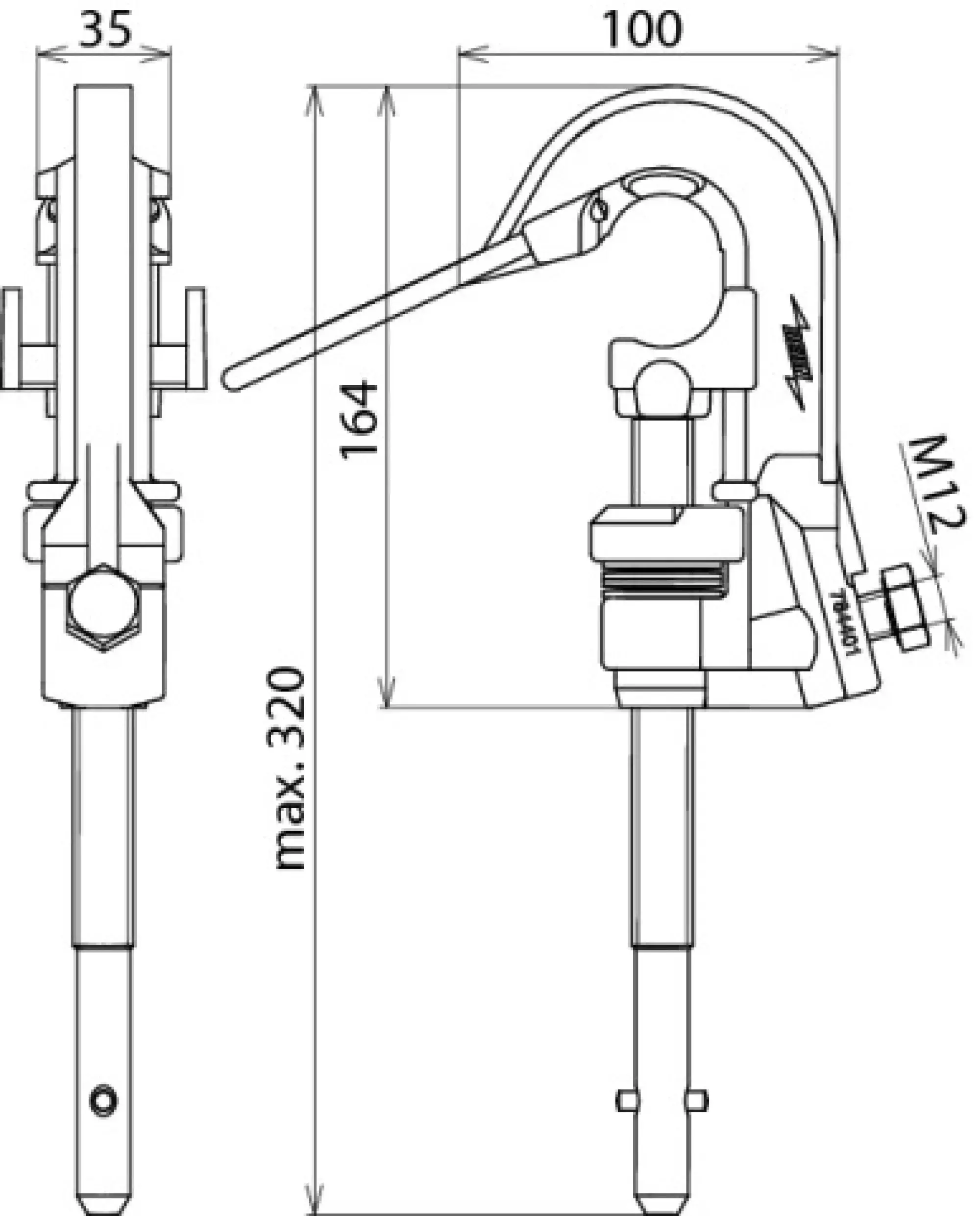 Dehn 784401 Phase screw clamp D 4-30mm T-pin shaft connec. elem. PK1 16-70mm² w. coupl. aid (img_004) Dehn 784401 Phase screw clamp D 4-30mm T-pin shaft connec. elem. PK1 16-70mm² w. coupl. aid (img_004)