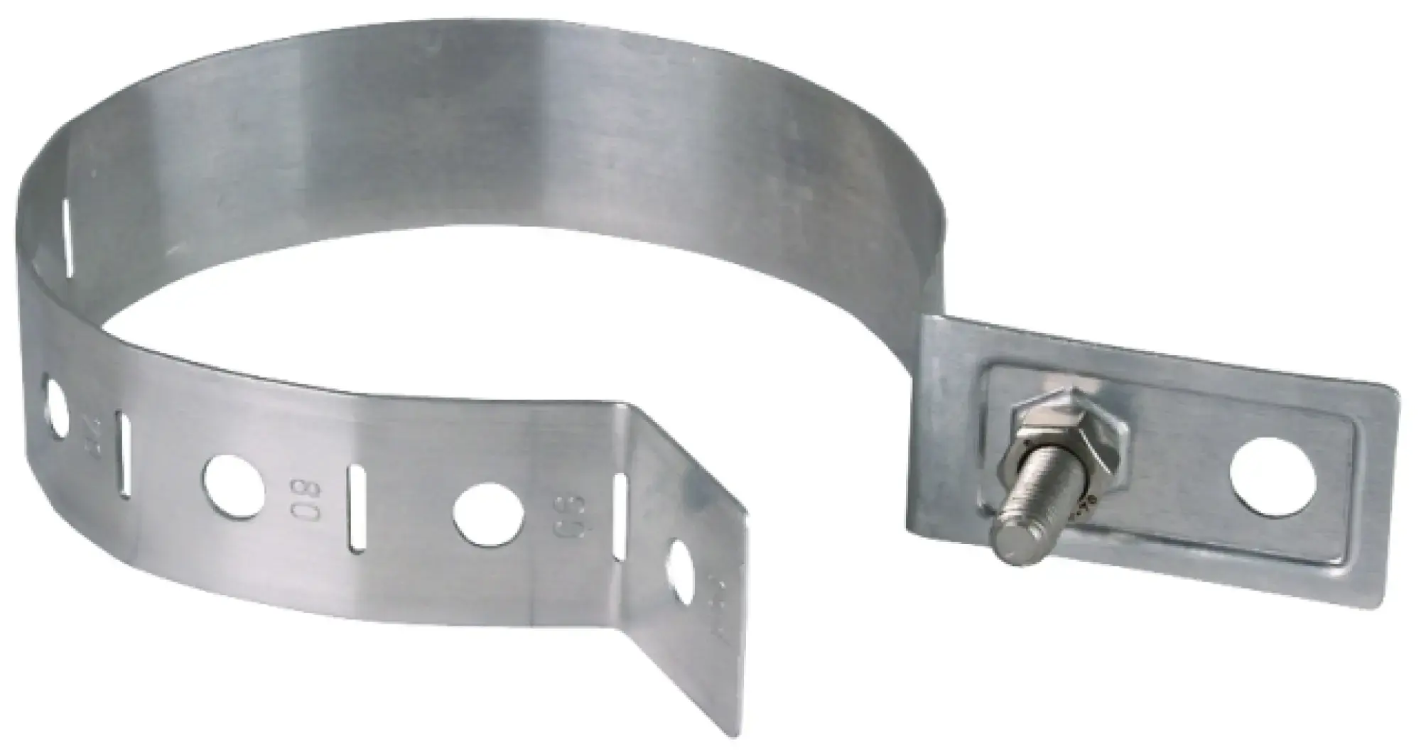 Dehn 423021 Downpipe clamp 60-150mm, Al with connection bore D 10.5mm (img_001)