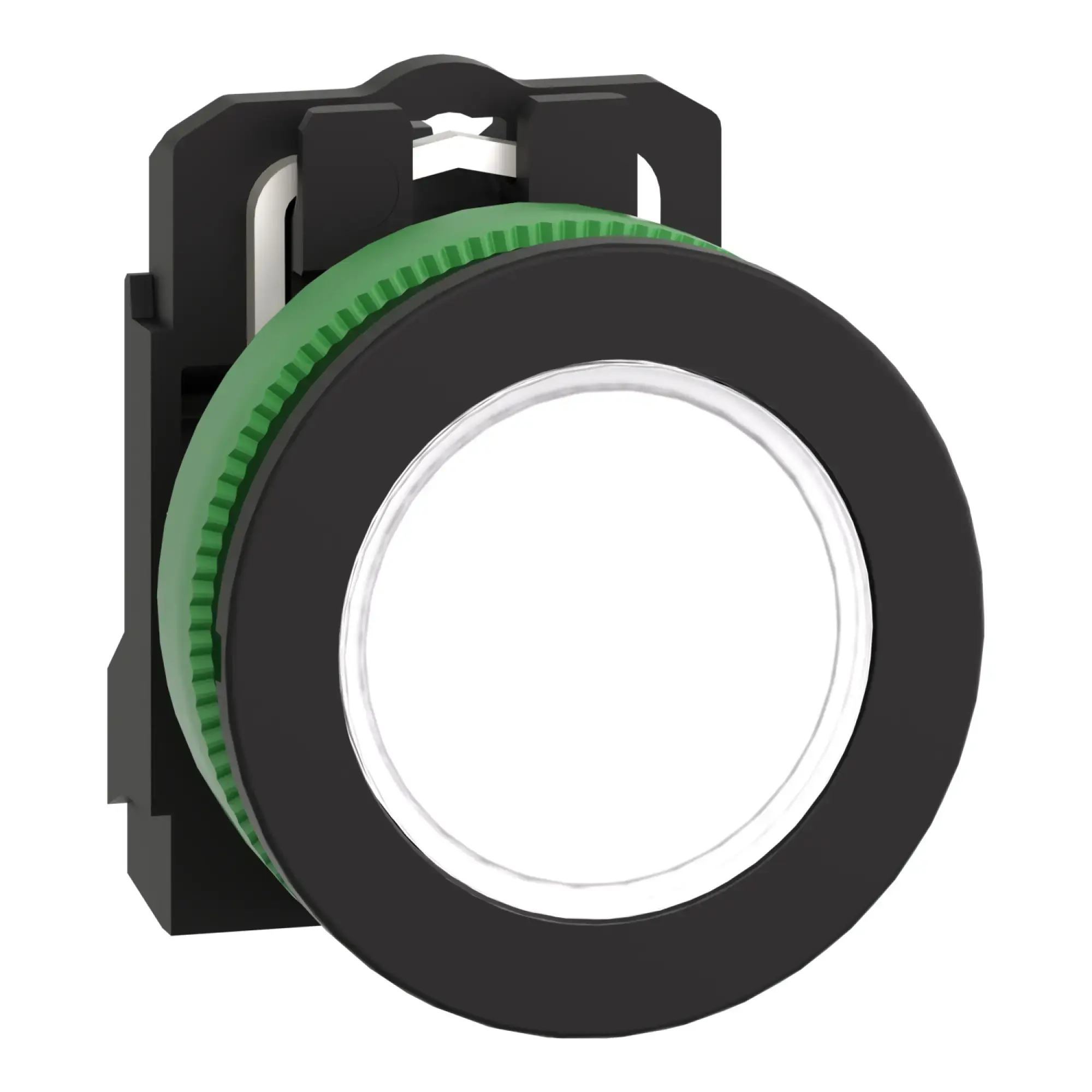 Schneider Electric XB5FVB1 Indicator light, Harmony XB5F, plastic, antimicrobial, white, 30mm, universal LED, smooth dome, 24V ACDC (img_009)