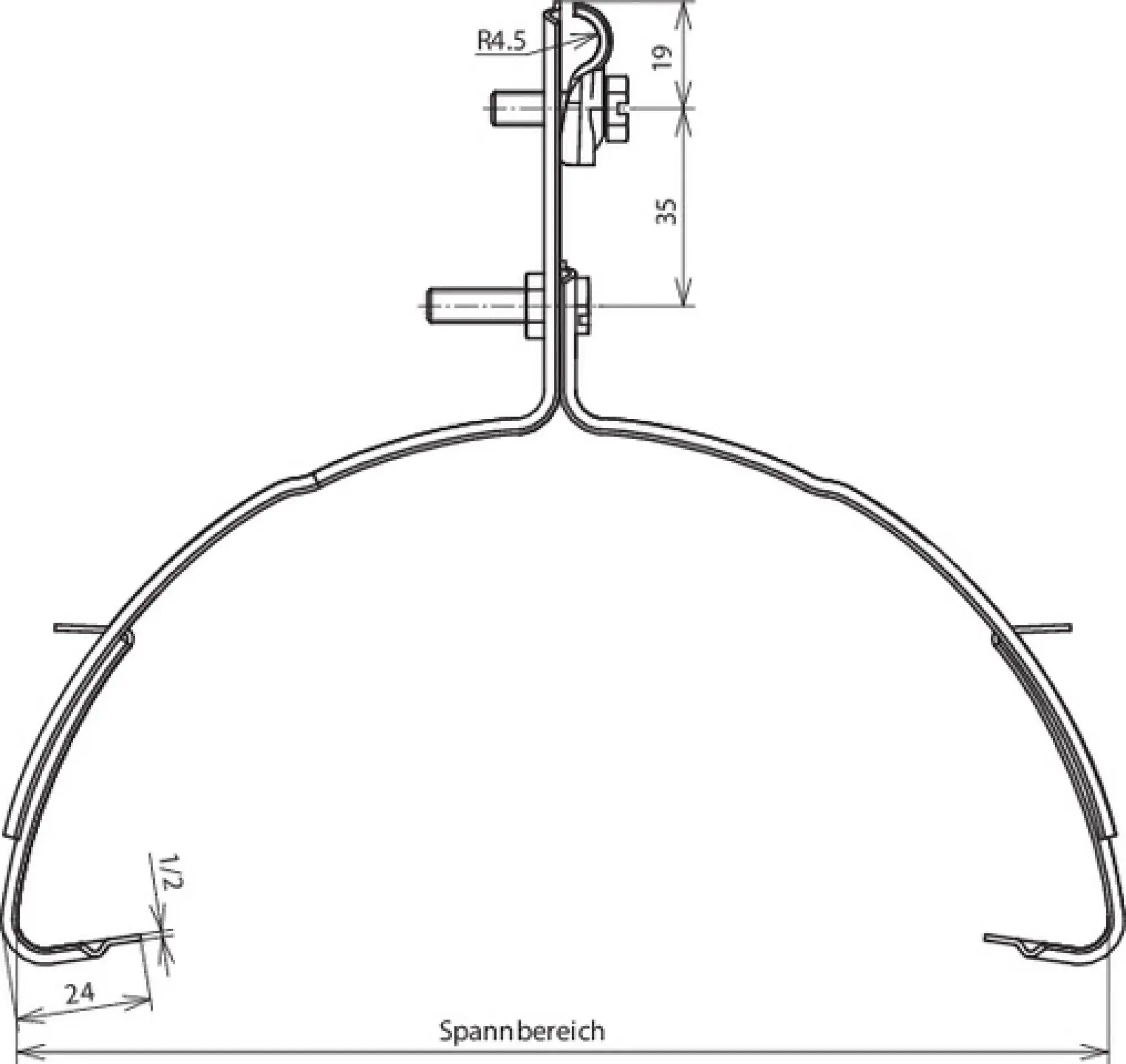Dehn 202020 Roof conductor holder DEHNQUICK St/tZn f. Rd 6-10mm adjustable 120-240mm (img_006)
