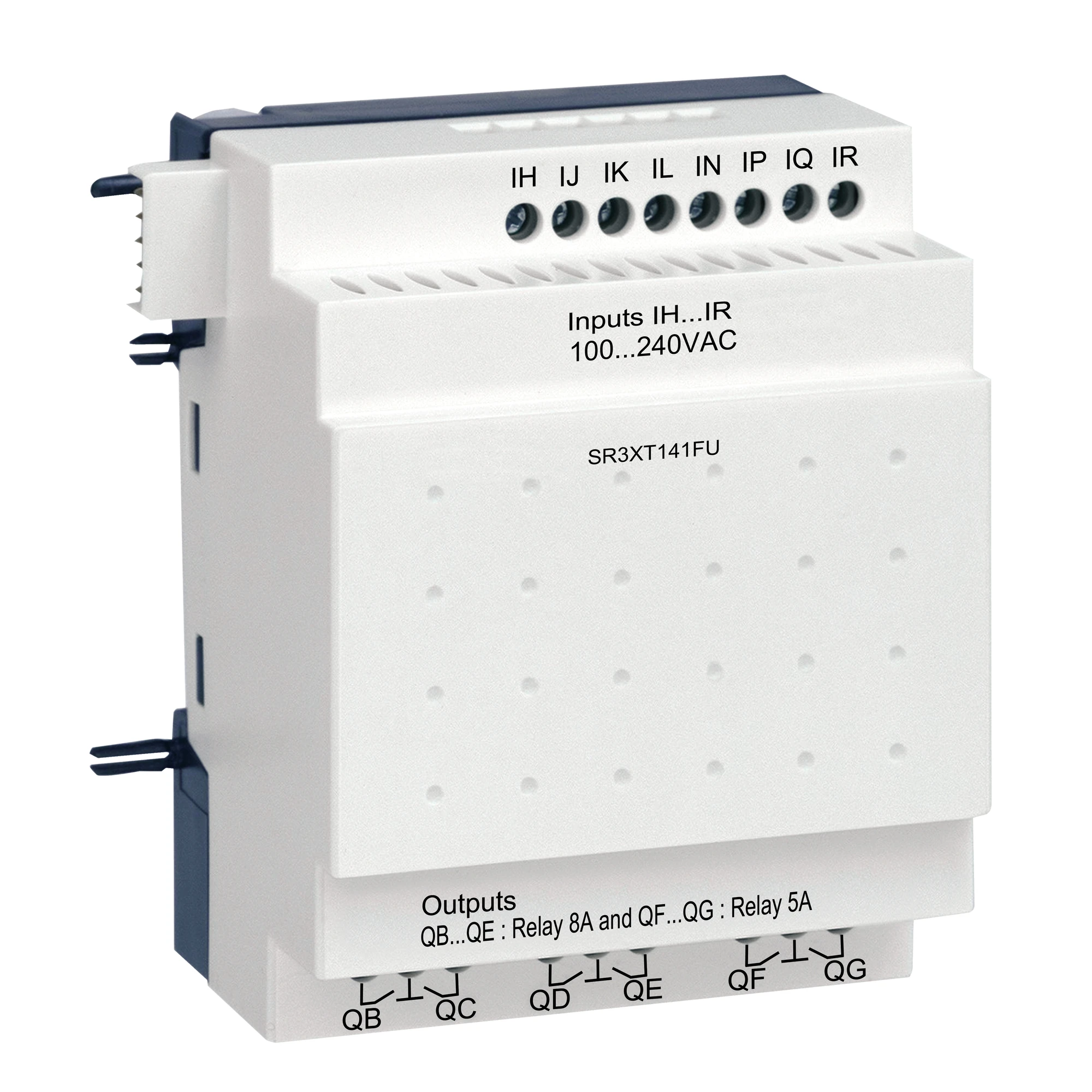 Schneider Electric SR3XT141FU Digital Input/Output Module, Zelio Logic, 14 I/O, 100 to 240 VAC, Relay outputs (img_001) Schneider Electric SR3XT141FU Digital Input/Output Module, Zelio Logic, 14 I/O, 100 to 240 VAC, Relay outputs (img_001)