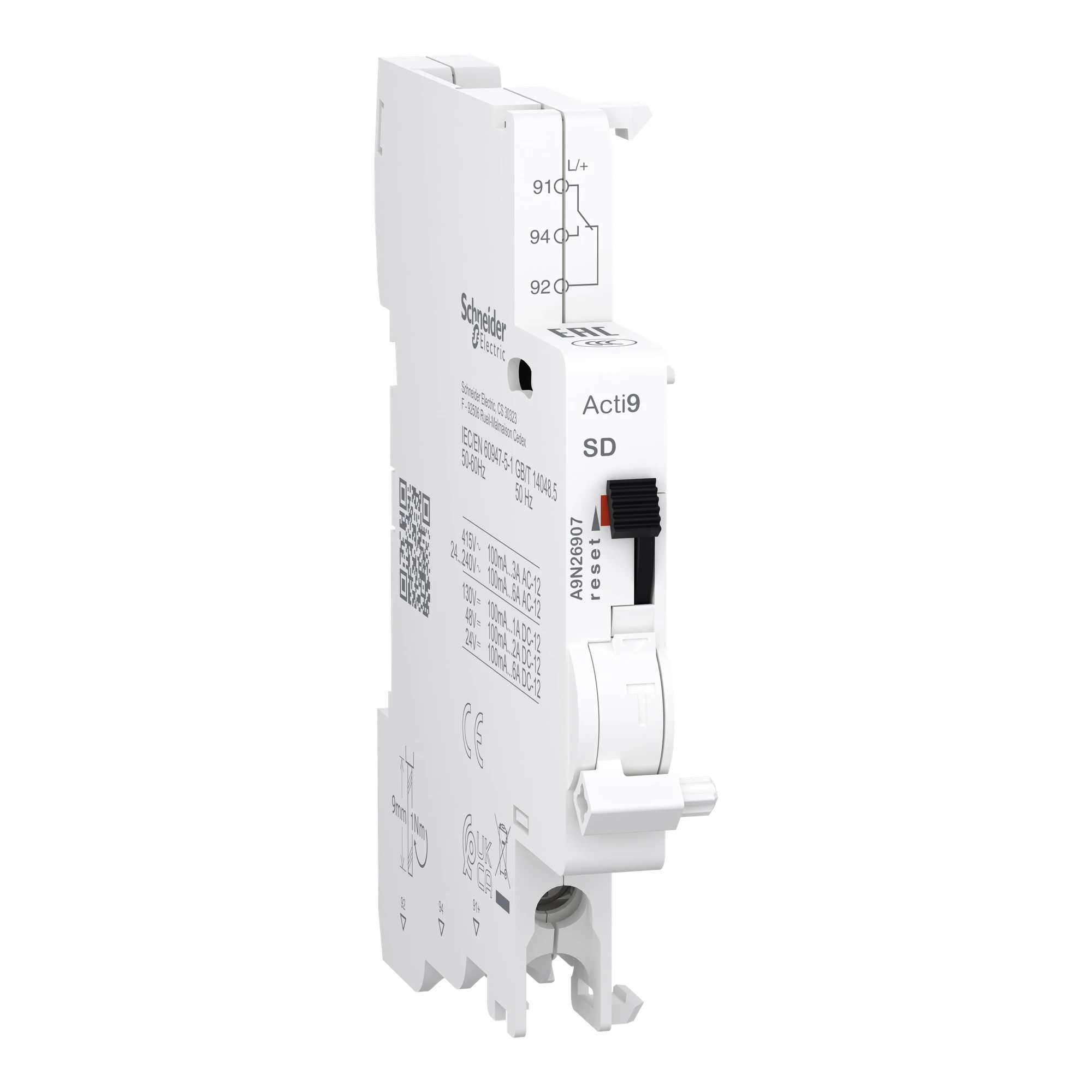 Schneider Electric A9N26907 Telecommunication switch, Acti9, SD, 100mA - 6A, AC/DC, bottom connection (img_001) Schneider Electric A9N26907 Telecommunication switch, Acti9, SD, 100mA - 6A, AC/DC, bottom connection (img_001)