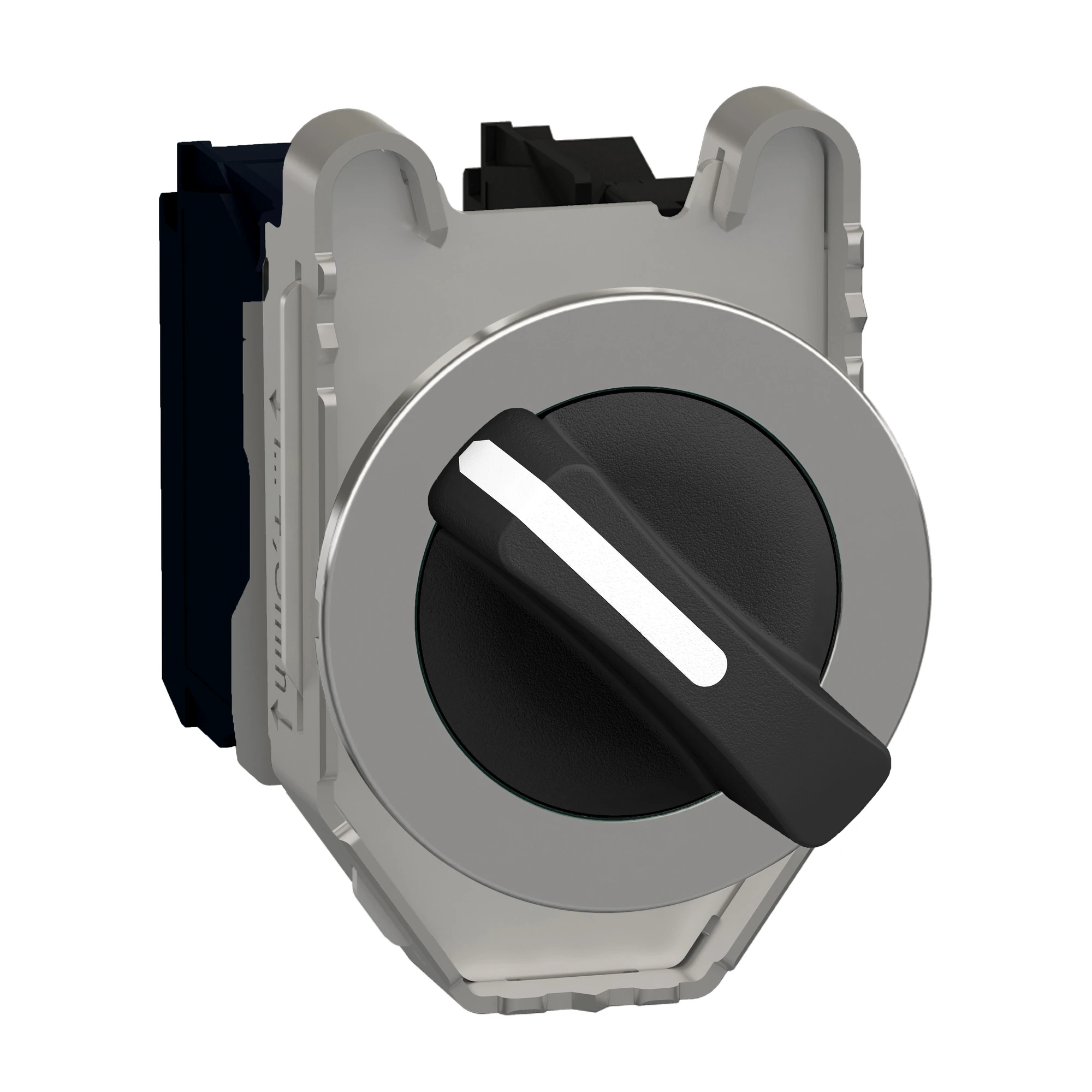 Schneider Electric XB4FD25 Selector switch, Harmony XB4F, metal, 30mm, black, 2 positions, latching, 1NC+1NO (img_001)