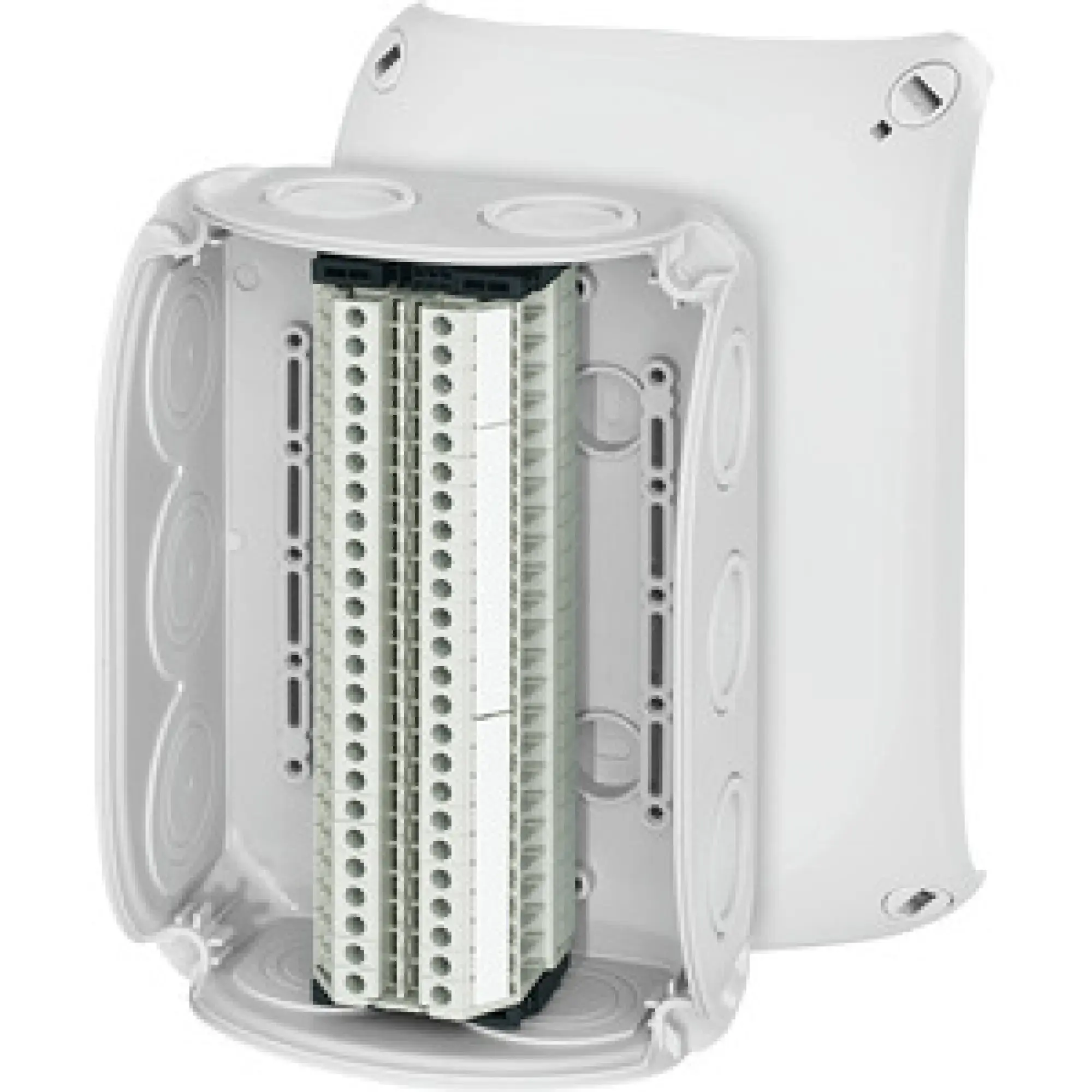 Hensel 62000179 Reihenklemmenkasten 1,5-6 qmm, 24 Klemmen WT 4, mit Außenbefestigung RK 1024 T (img_001) Hensel 62000179 Reihenklemmenkasten 1,5-6 qmm, 24 Klemmen WT 4, mit Außenbefestigung RK 1024 T (img_001)