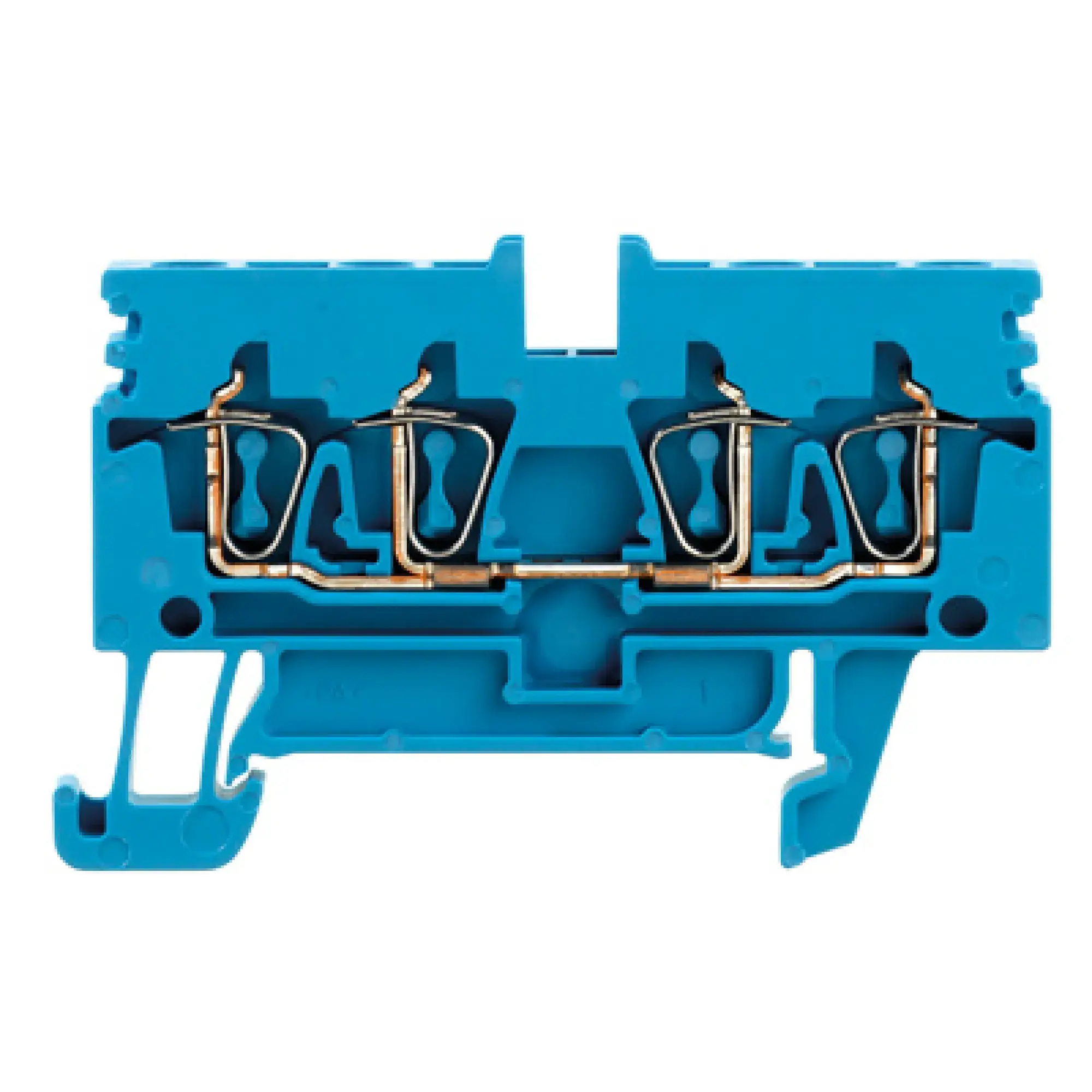 Weidmüller 1933750000 Feed-through terminal block, Tension-clamp connection, blue, 2.5 mm², 24 A, 800 V, Number of connections: 4 (img_001)