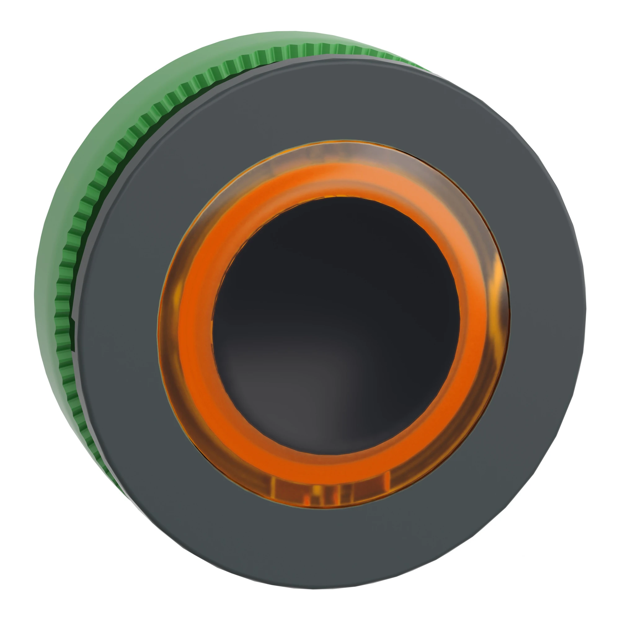 Schneider Electric ZB5FW953 Illuminated Push Button, Front Element, Harmony XB5F, Plastic, 30mm, Orange, for Universal LED, Illuminated Ring (img_001)