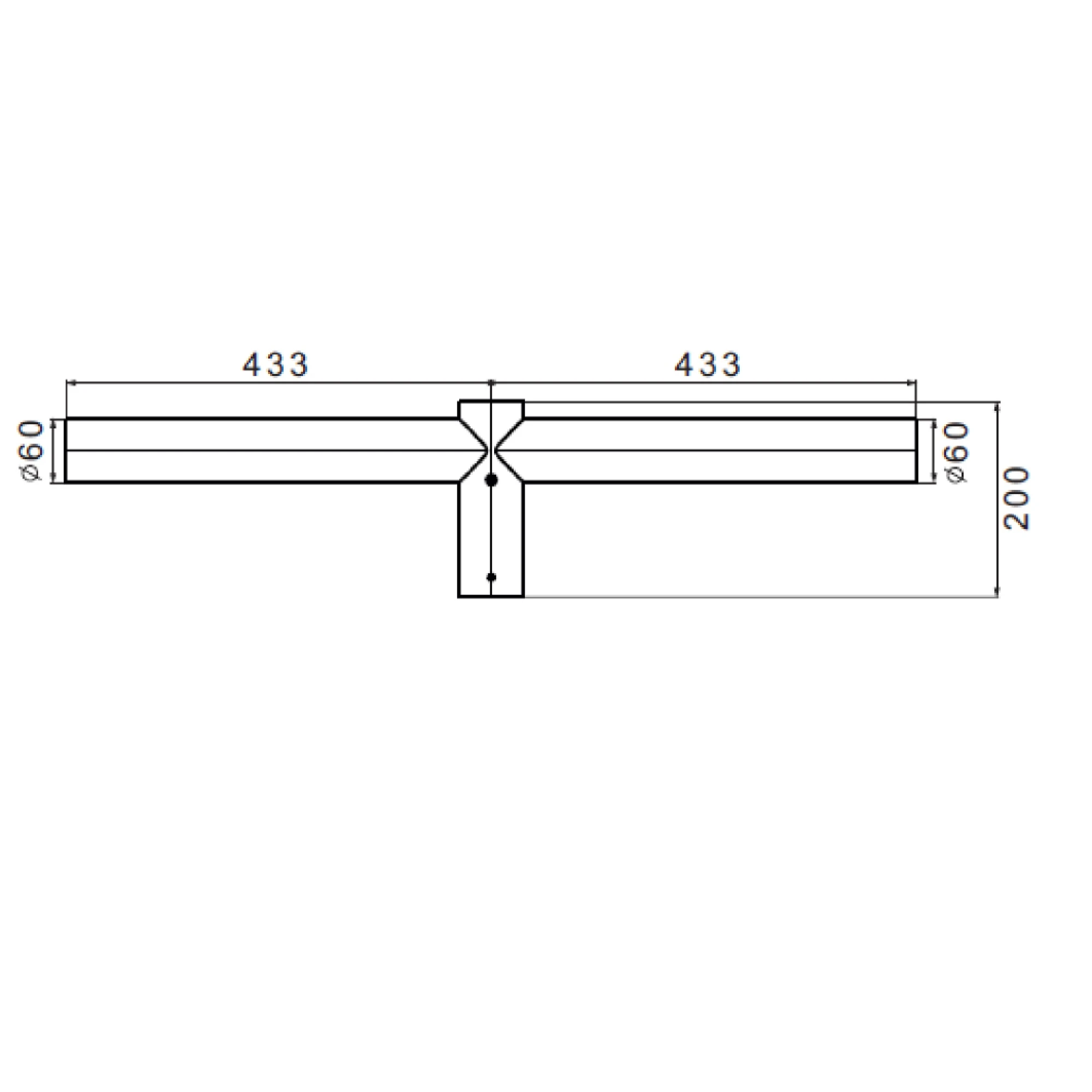 GEWISS GW87882 URBAN [O3] - DOUBLE POLE HEAD BRACKET 0.8 M - GRAPHITE GREY (img_002)