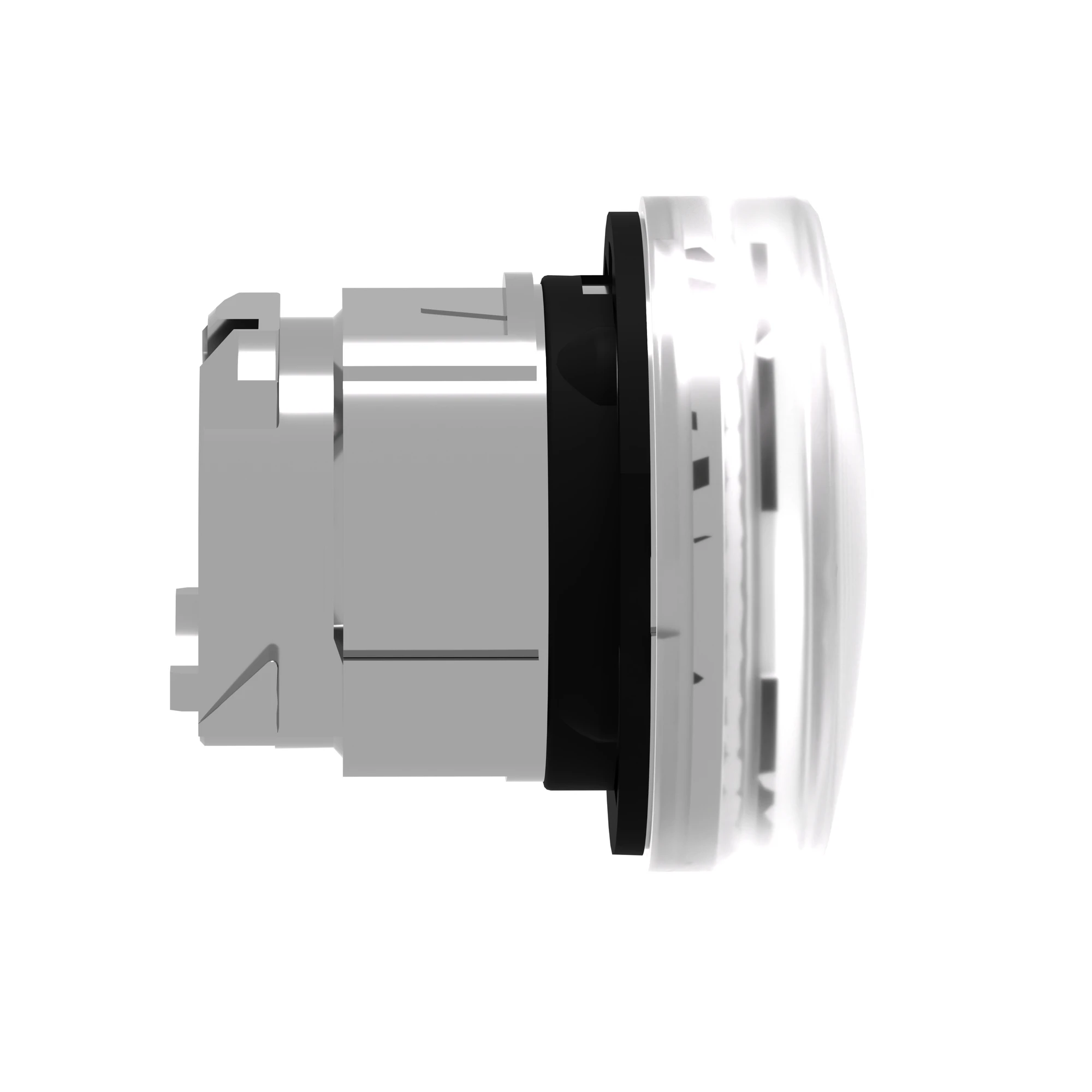 Schneider Electric ZB4BV013S Indicator Light, Front Element, Harmony XB4, Metal, 22mm, White, for Universal LED, Grooved Dome (img_003)