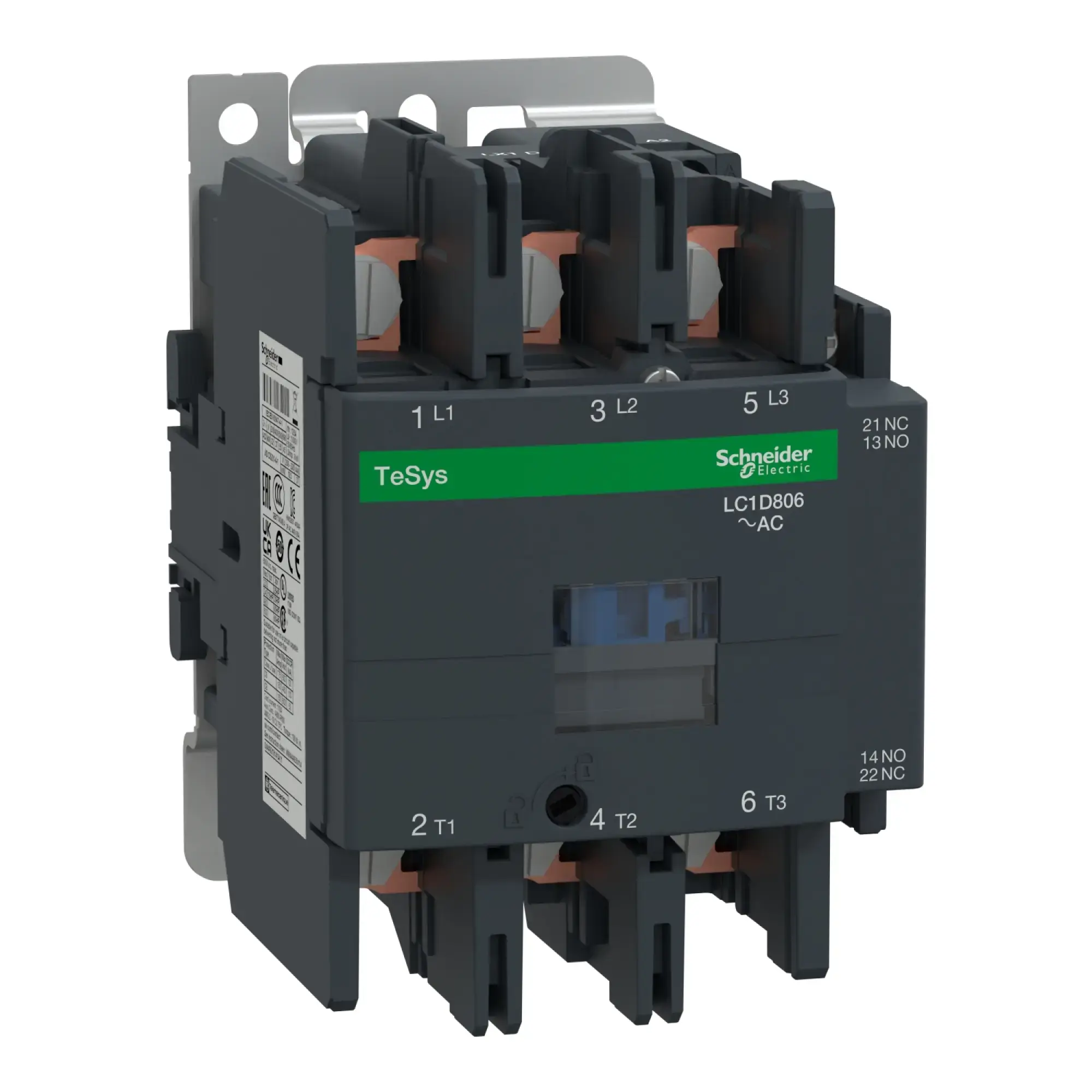 Schneider Electric LC1D806F7 Power contactor LC1D 3p, +1NO+1NC, 37 kW, 80 A, 400 V AC3, coil 110 V AC (img_002)