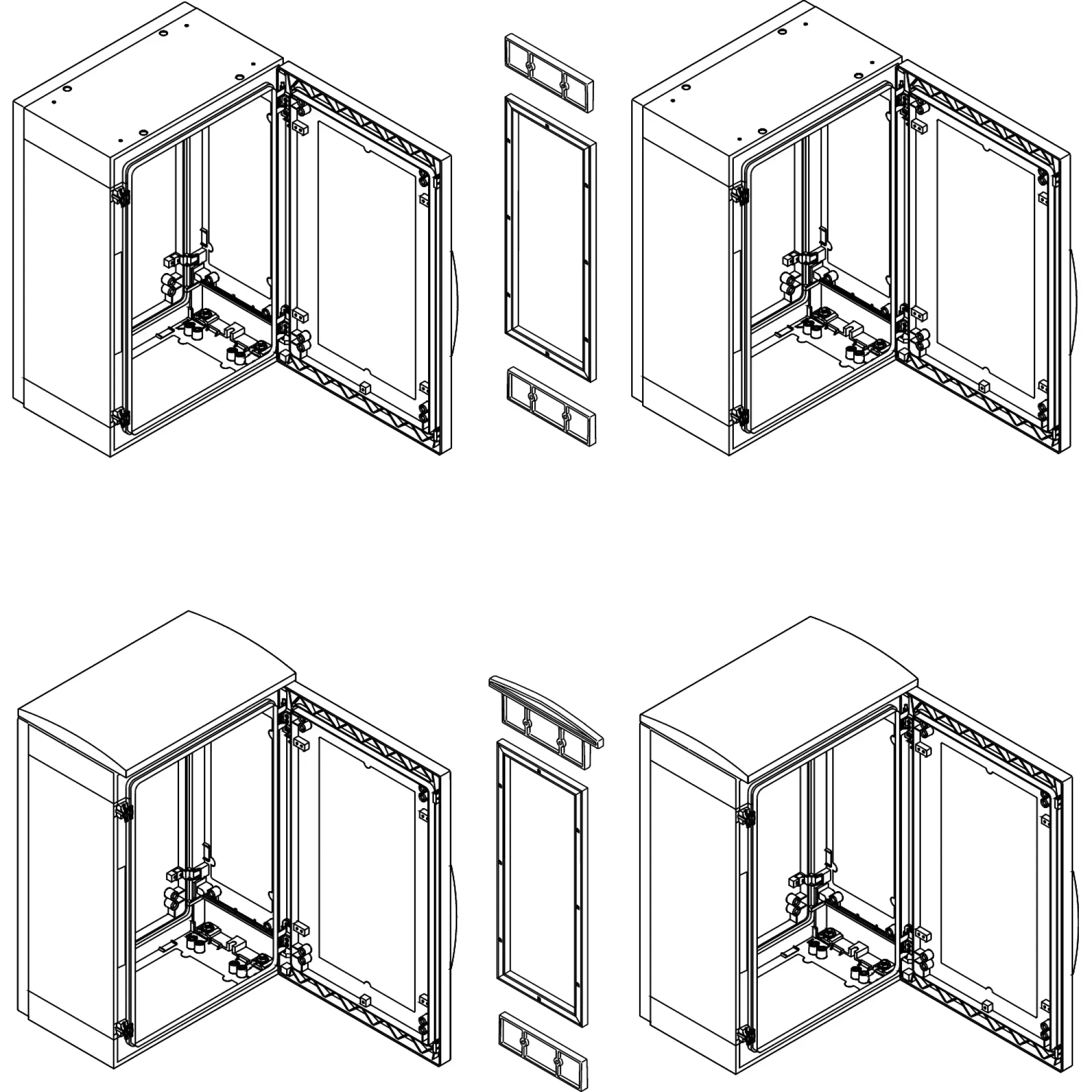 Schneider Electric NSYMUPLA153G Horizontal connection set for PLA enclosures H1500xT320 mm – Coupling IP55 (img_002)