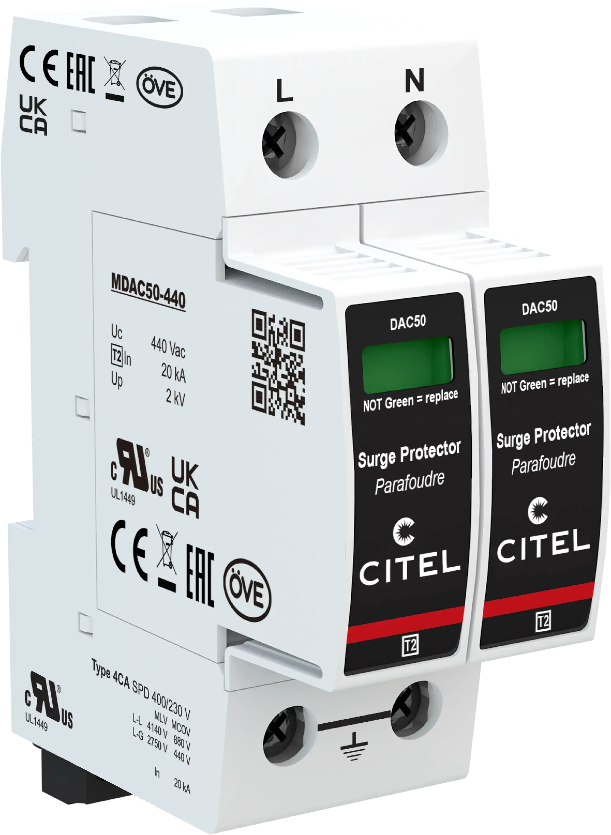Citel 821110422 Überspannungsschutz 2-polig Typ 2 für 400 V TN Netze (img_001) Citel 821110422 Überspannungsschutz 2-polig Typ 2 für 400 V TN Netze (img_001)