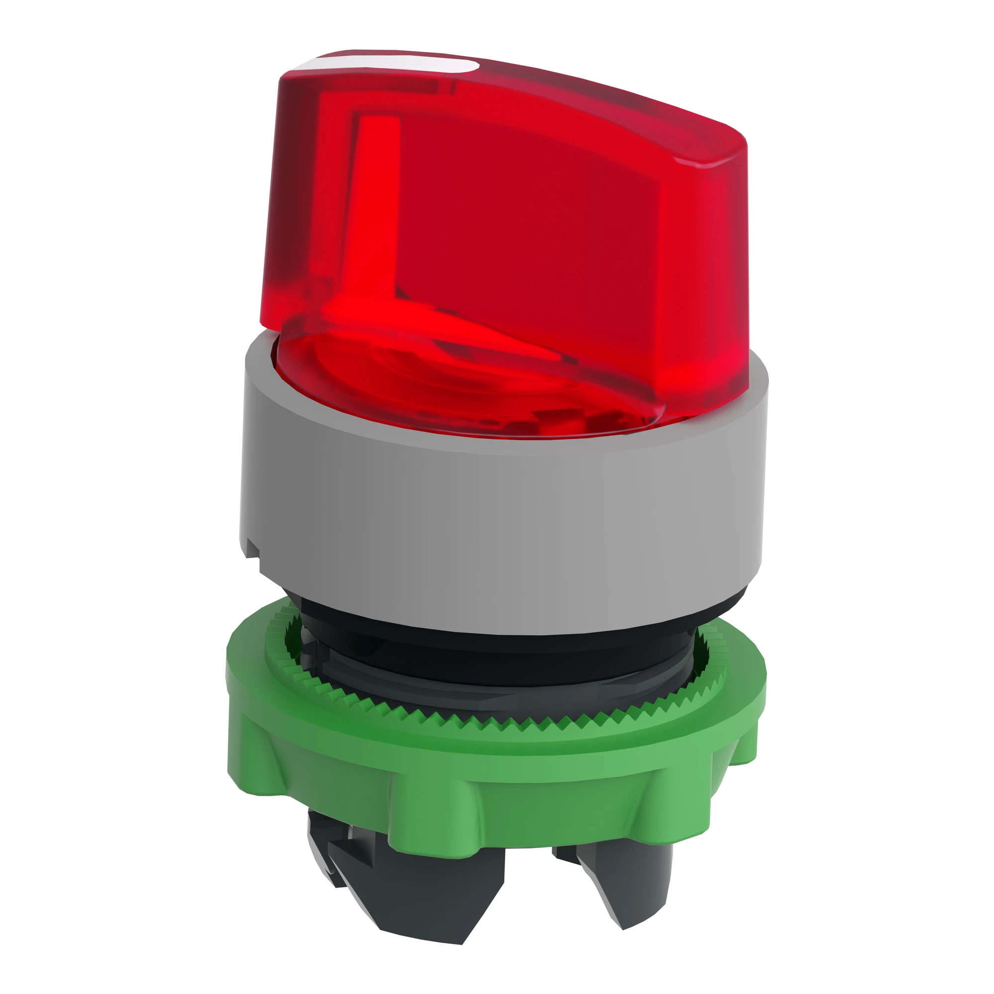 Schneider Electric ZB5AK1443C0 Illuminated Selector Switch, Front Element, Harmony XB5, Plastic, 22mm, Red, for Universal LED, 2 Positions, Momentary (img_003)