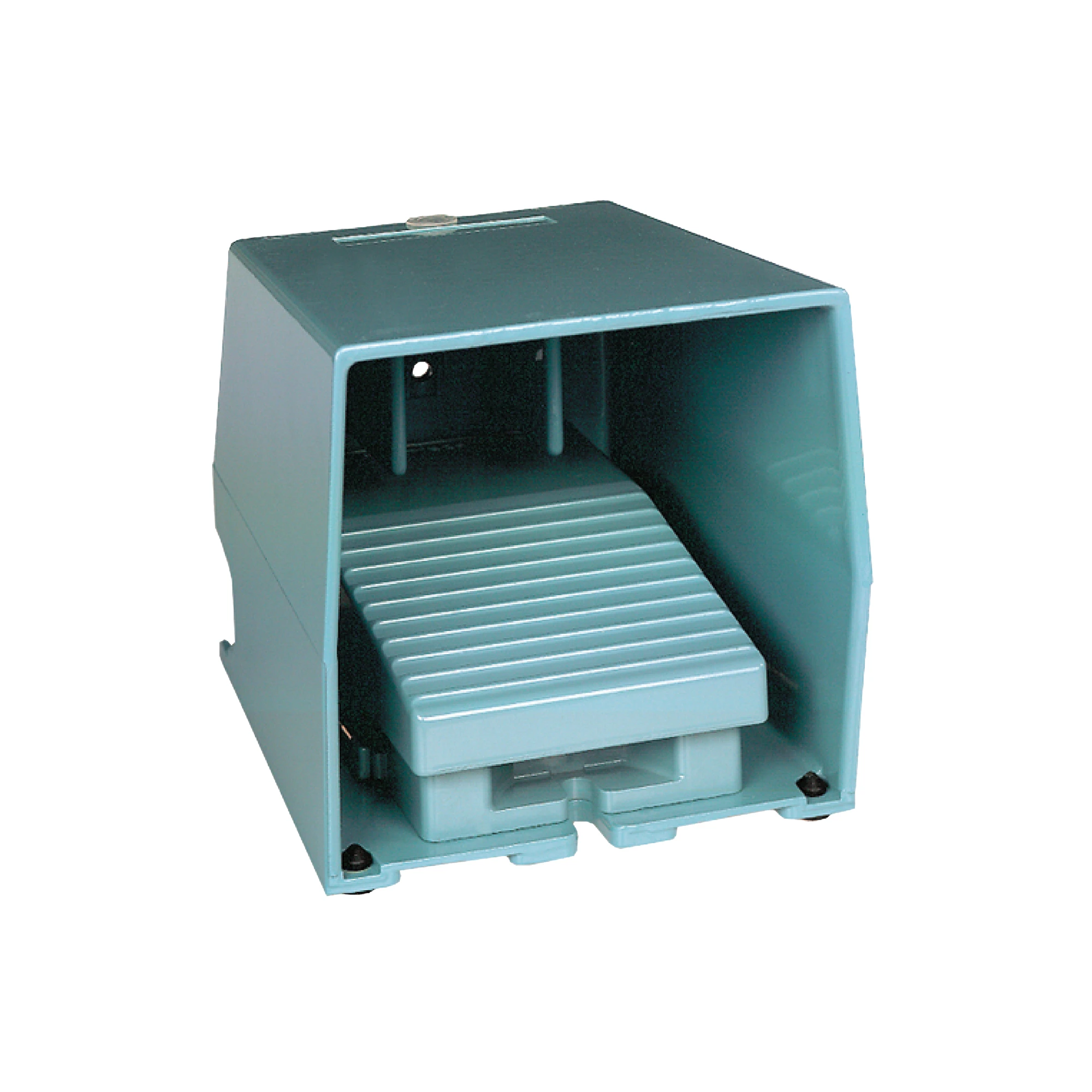 Schneider Electric XPEM310 Footswitch, Harmony XPE, single, metal, blue, 1-stage, 1NO+1NC, IP66, with protective cover (img_001)