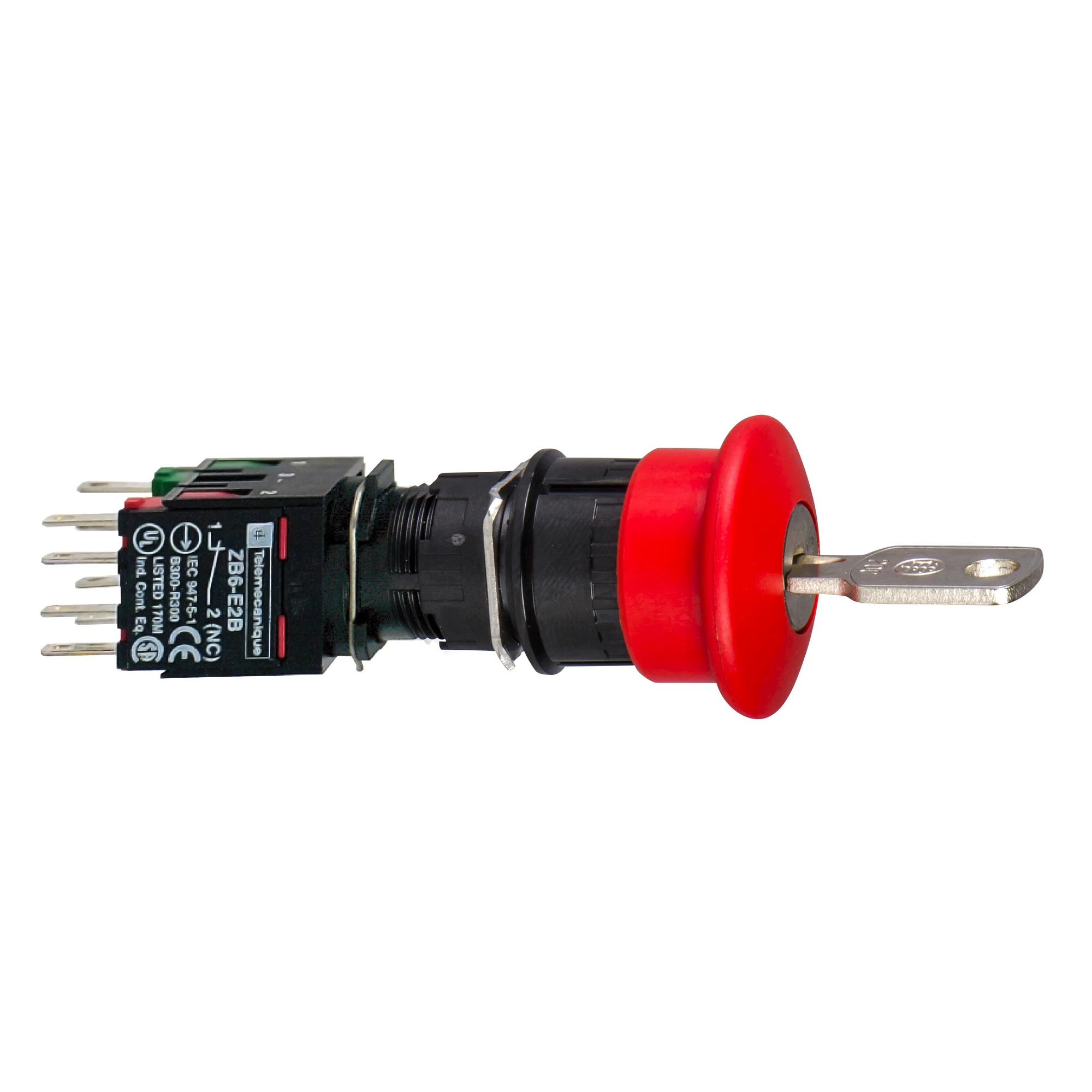 Schneider Electric XB6AS9349B Emergency Stop Push Button Ø 16, Key Release, Red, 1NC+2NO (img_001) Schneider Electric XB6AS9349B Emergency Stop Push Button Ø 16, Key Release, Red, 1NC+2NO (img_001)