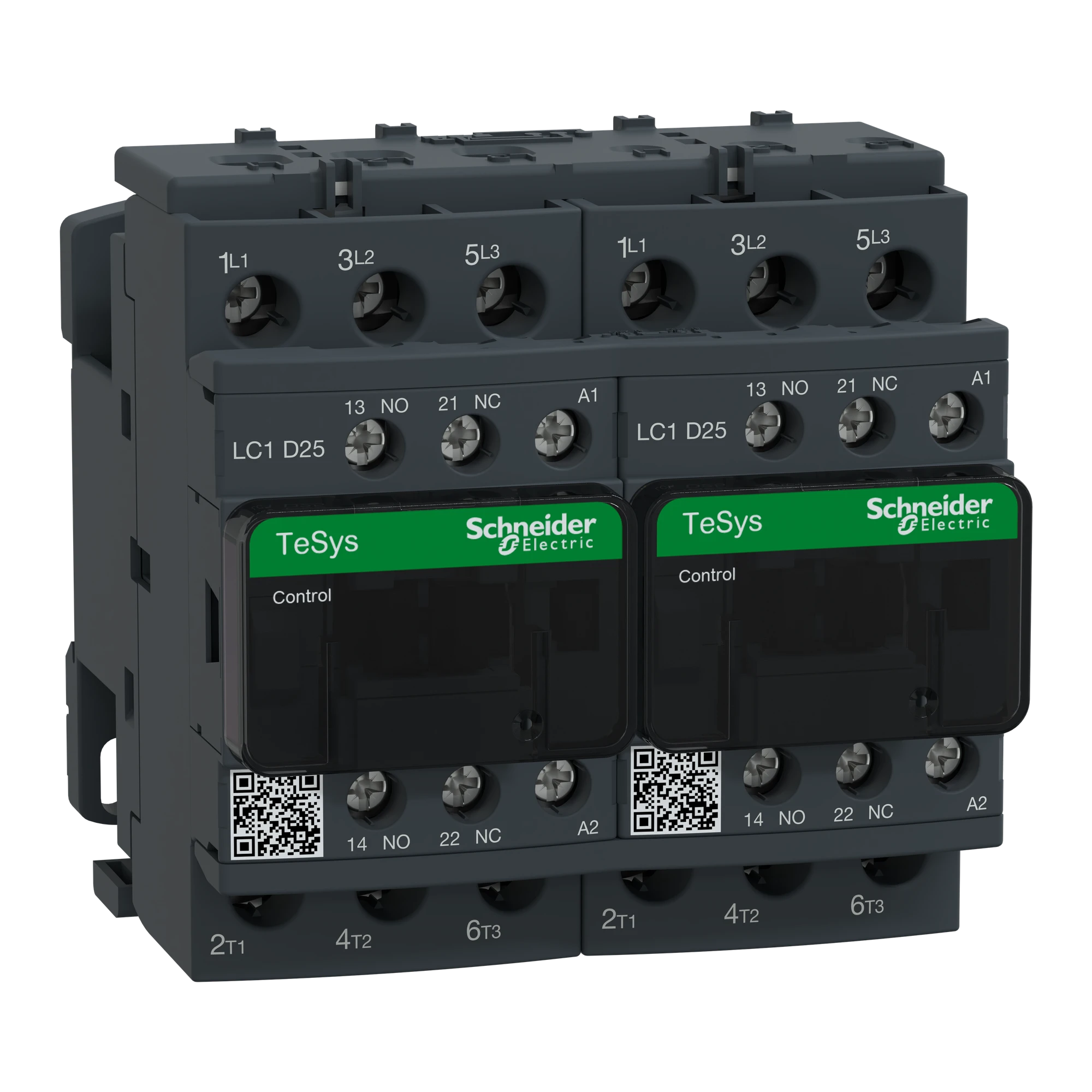 Schneider Electric LC2D25B7V Reversing contactor combination, 3p+1NO+1NC, 11kW/400V/AC3, 25A, coil 24V 50/60Hz (img_001)