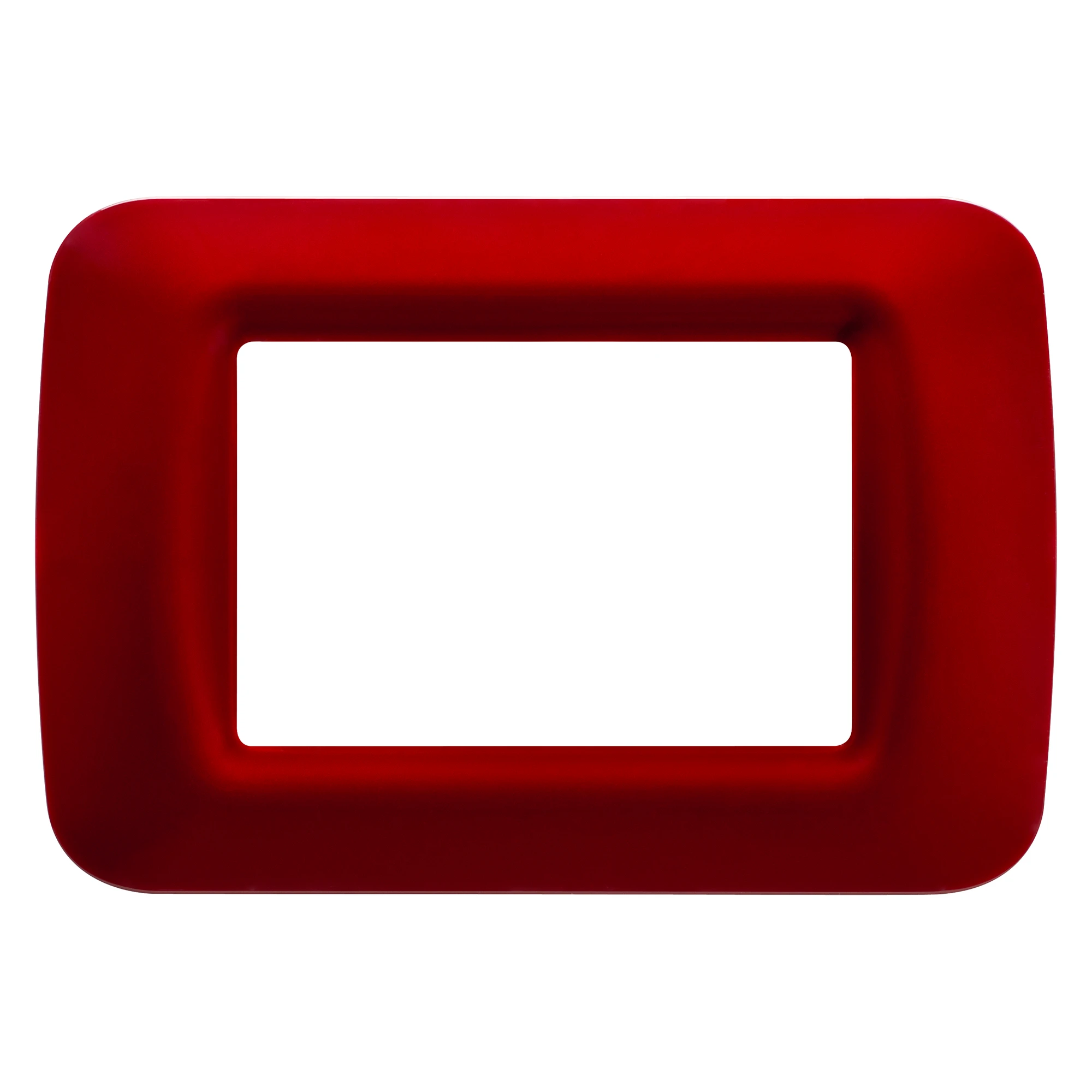 GEWISS GW22533 TOP SYSTEM PLATE - IN TECHNOPOLYMER GLOSS FINISHING - 3 GANG - CLASSIC BURGUNDY - SYSTEM (img_001)