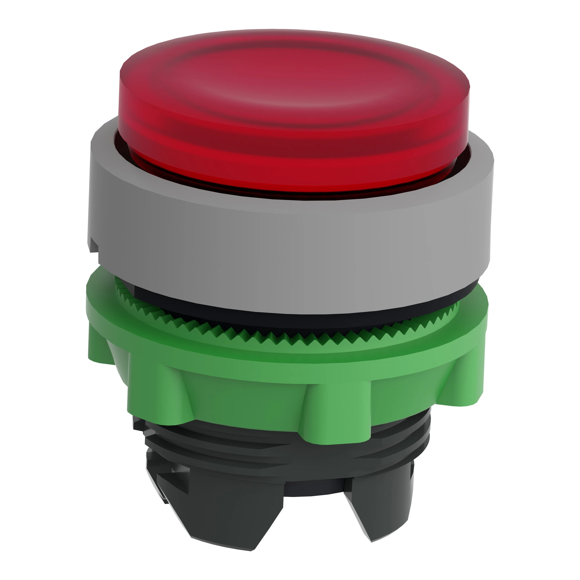 Schneider Electric ZB5AW143C0 Illuminated Push Button, Front Element, Harmony XB5, Plastic, 22mm, light grey, red, projecting, for universal LED (img_008)