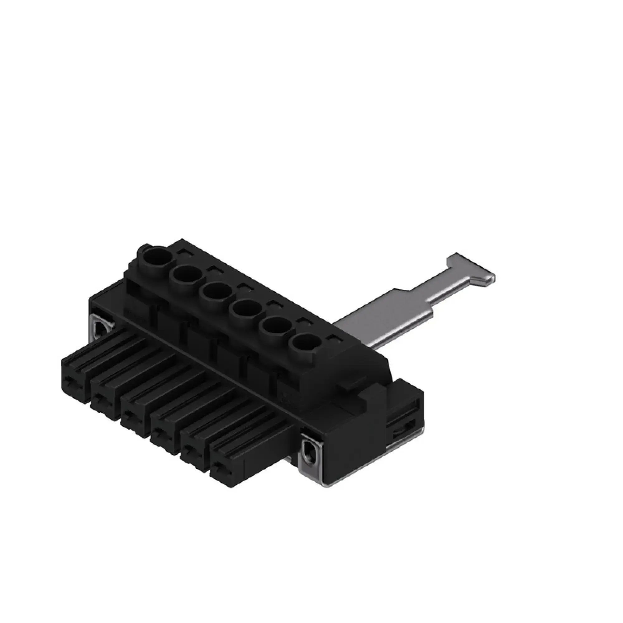 Weidmüller 1933410000 PCB connector (wire connection), 1000 V, 57 A, Pitch in mm: 7.62, 10 mm², Number of poles: 6, Clamping yoke connection, Box (img_001)