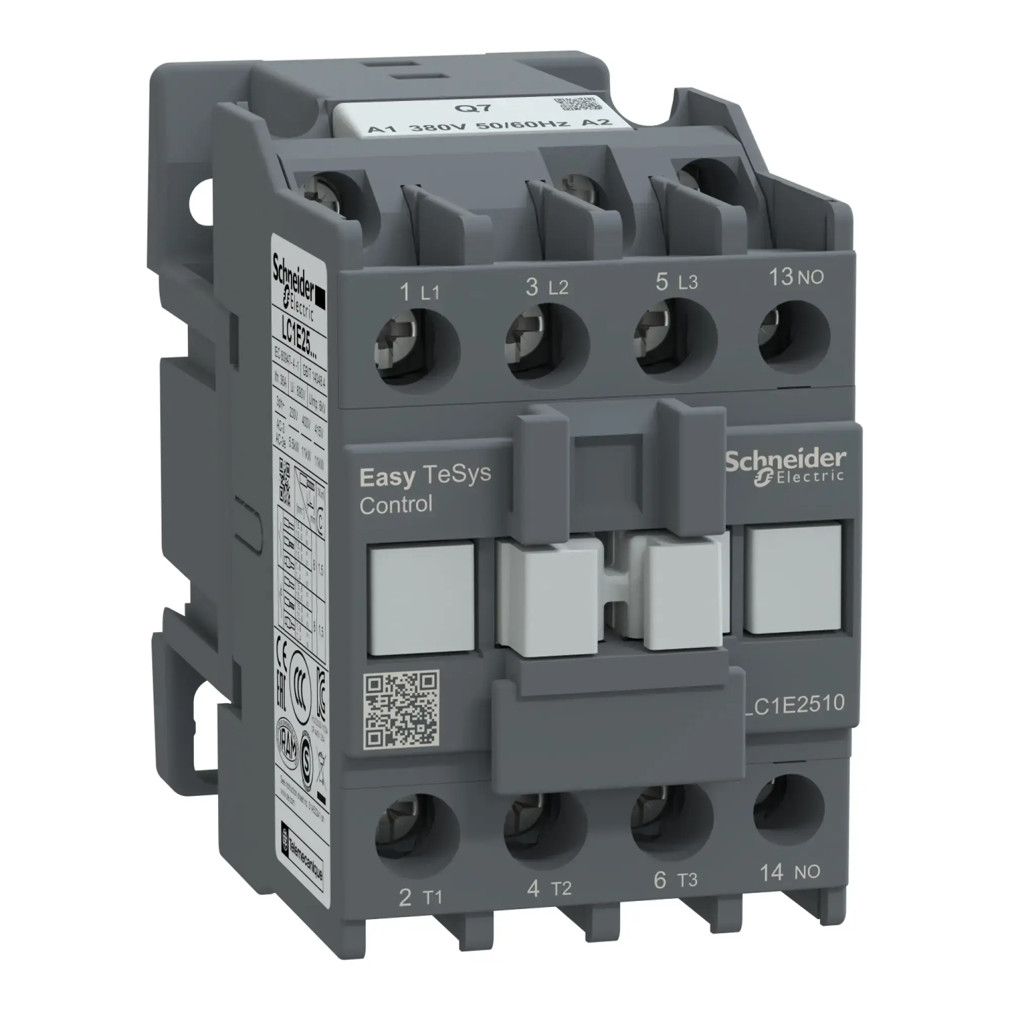 Schneider Electric LC1E2510Q7 Easy TeSys Leistungsschütz 3P 25A 1NO 380V AC 50/60Hz (img_002)