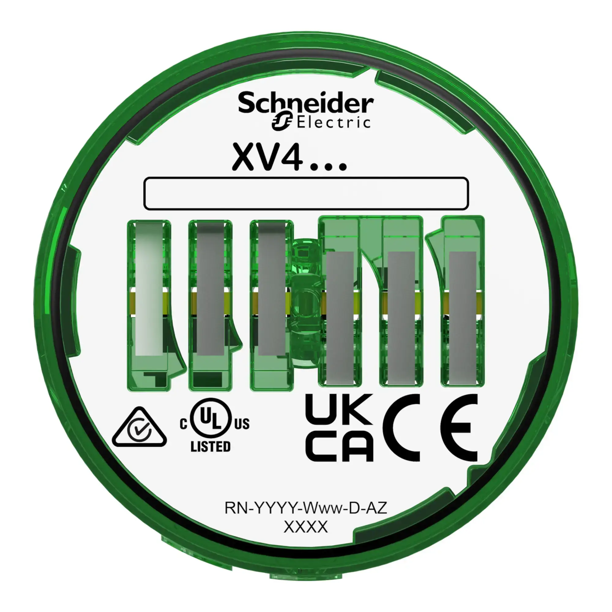 Schneider Electric XV4C53 Leuchtelement, Harmony XV4, modular, 40mm, grün, 24V ACDC, Blinklicht, energieeffiziente LED (img_004)