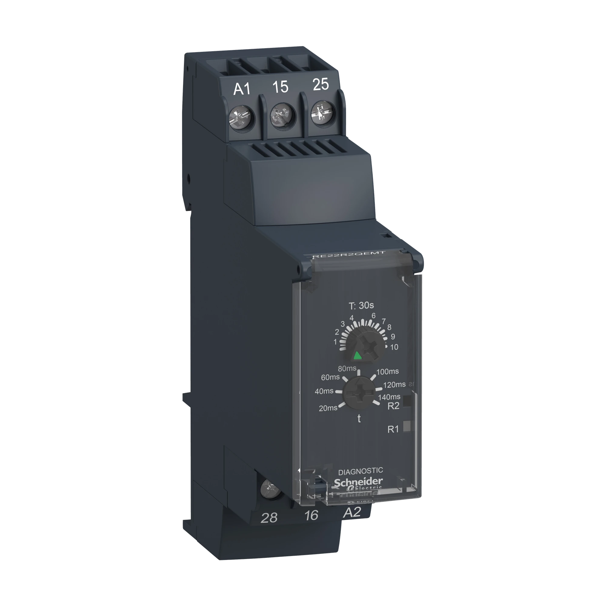 Schneider Electric RE22R2QEMT Time relay for star-delta starters, 0.3 s-30 s, 380-415 VAC, 1NC 1NO (img_001)