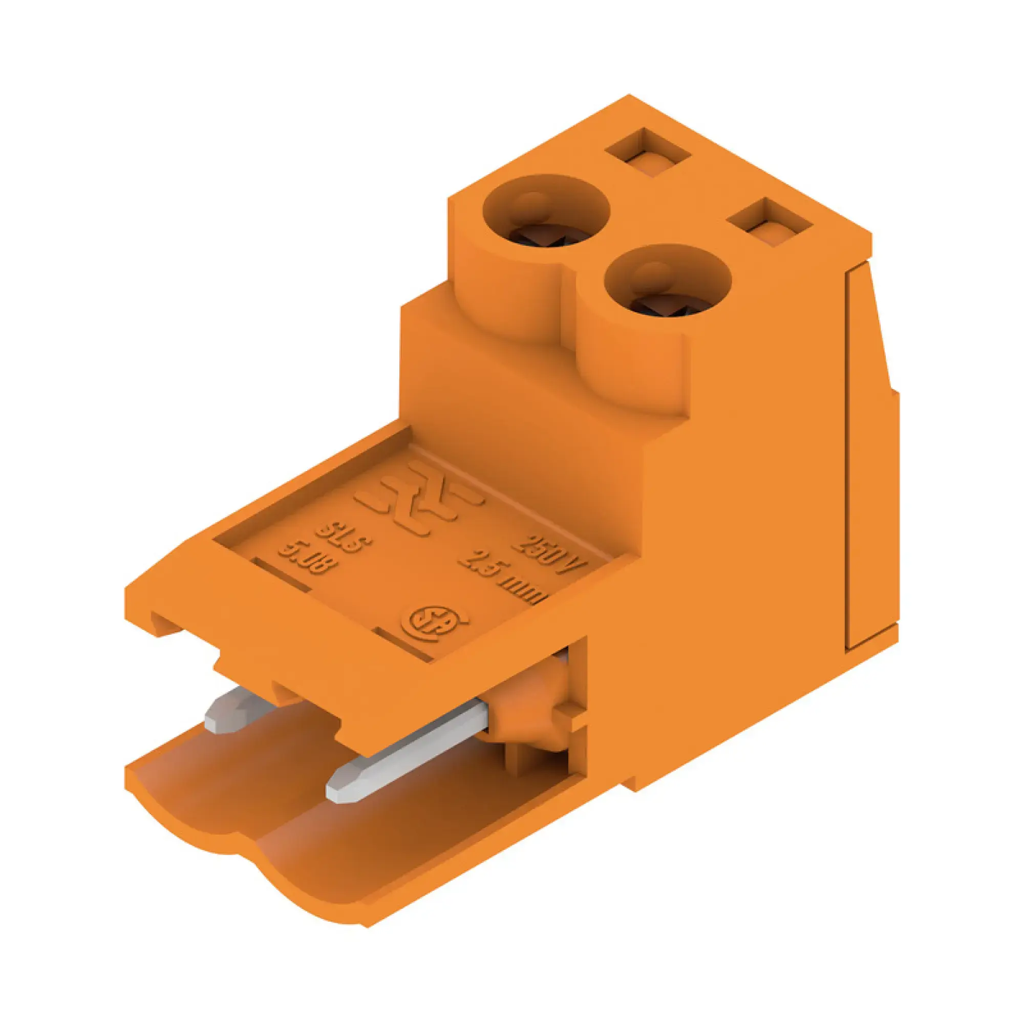 Weidmüller 1627090000 PCB connector (wire connection), 320 V, 21.5 A, Pitch in mm: 5.08, 3.31 mm², Number of poles: 2, Clamping yoke connection, Box (img_001)
