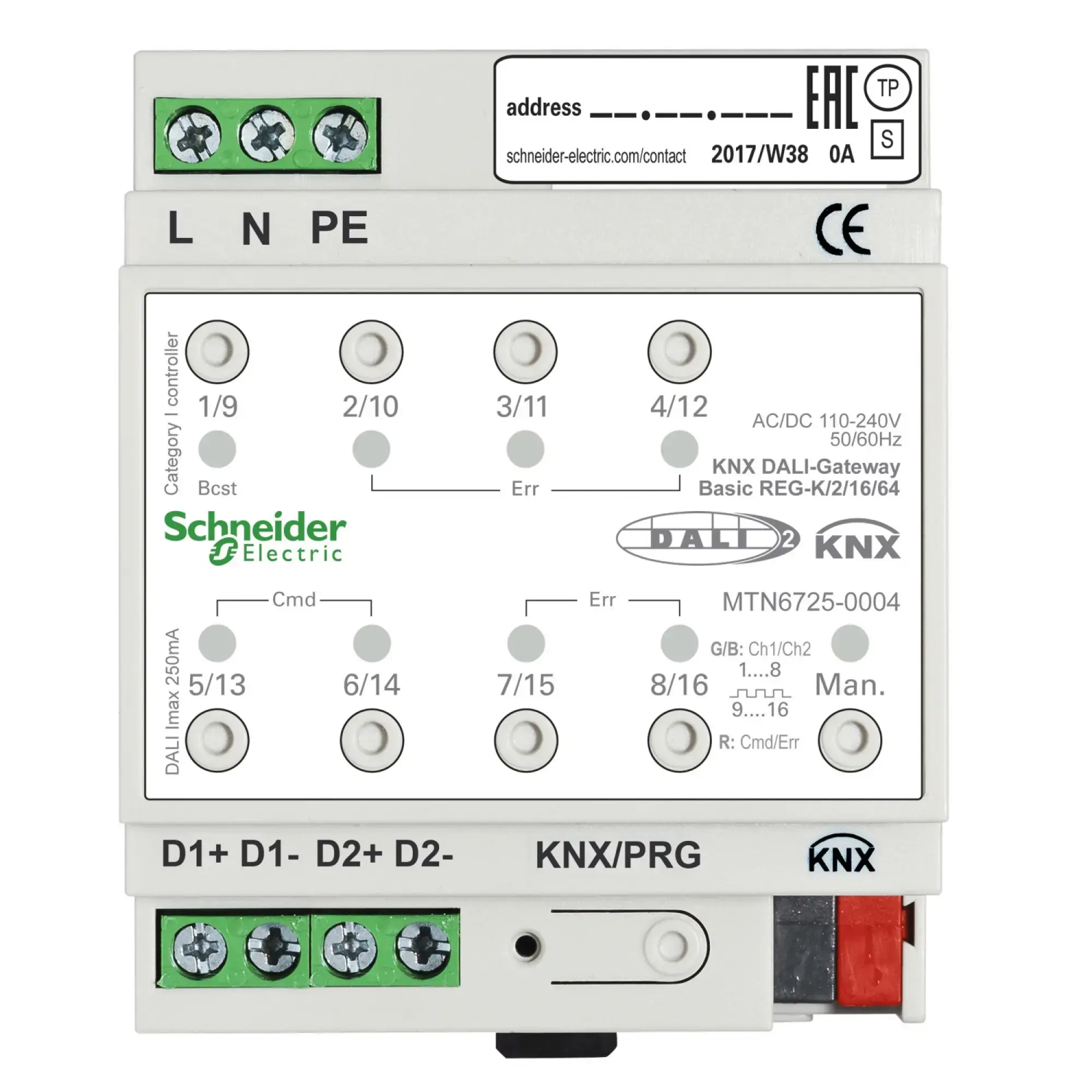 Schneider Electric MTN6725-0004 KNX DALI-Gateway Basic REG-K/2/16/64 2Kanal (img_001) Schneider Electric MTN6725-0004 KNX DALI-Gateway Basic REG-K/2/16/64 2Kanal (img_001)