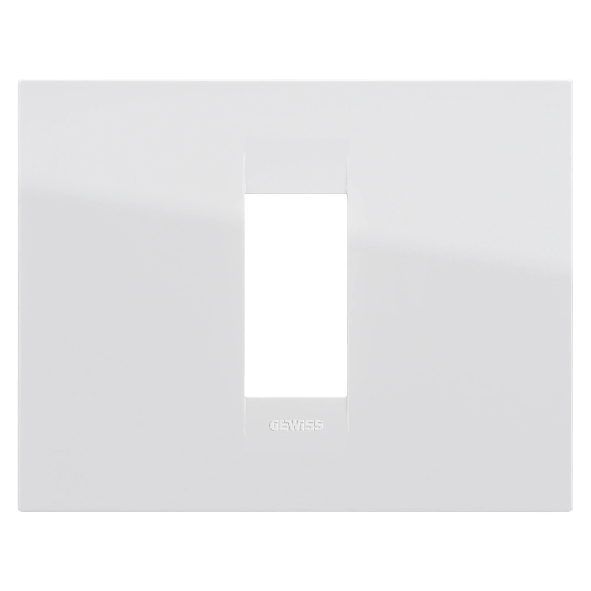 GEWISS GW16401TB GEO PLATE - IN TECHNOPOLYMER - 1 MODULE - WHITE - CHORUSMART (img_001)
