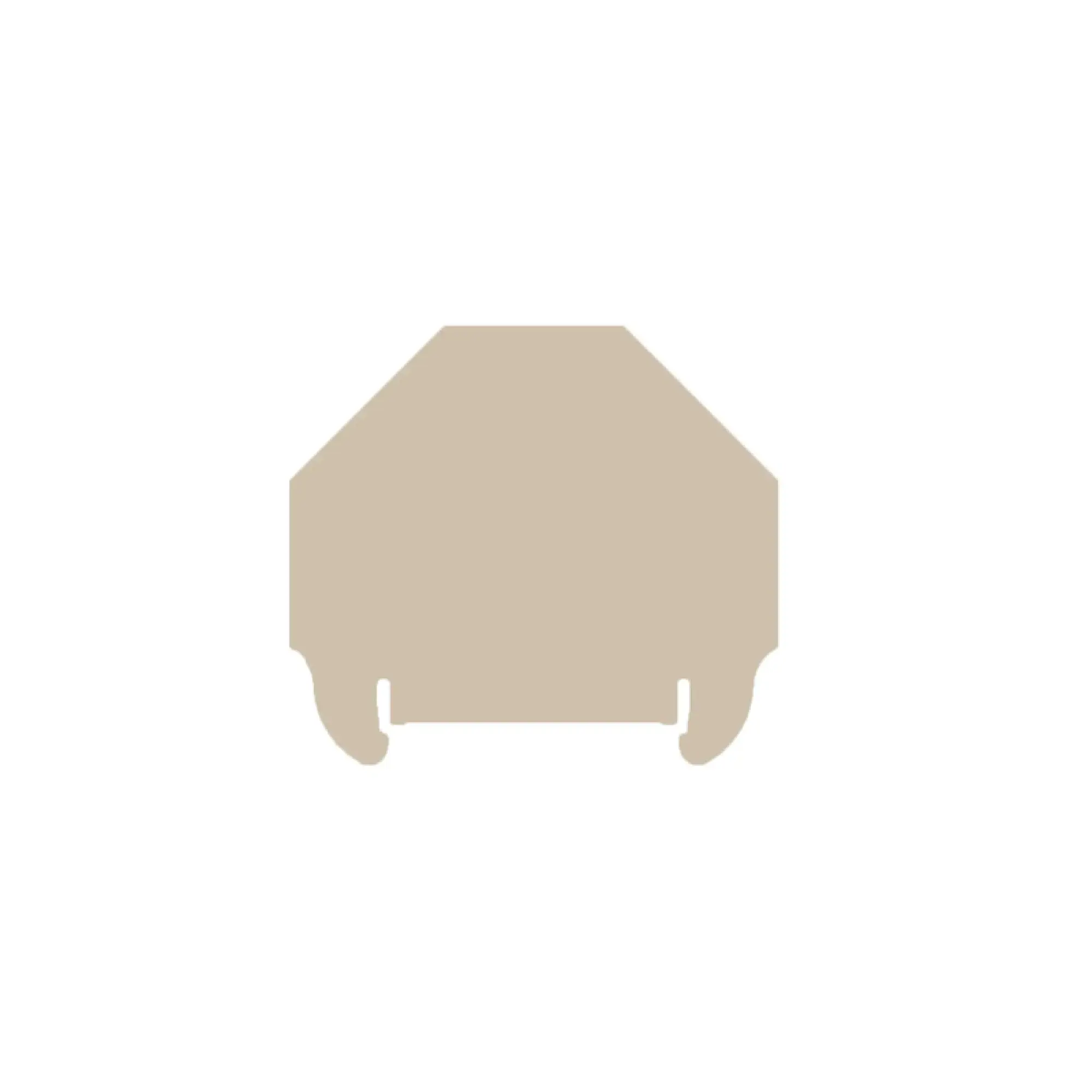 Weidmüller 1966380000 End plate (terminals), dark beige, Height: 54.5 mm, Width: 0.35 mm, V-0, Wemid (img_001)