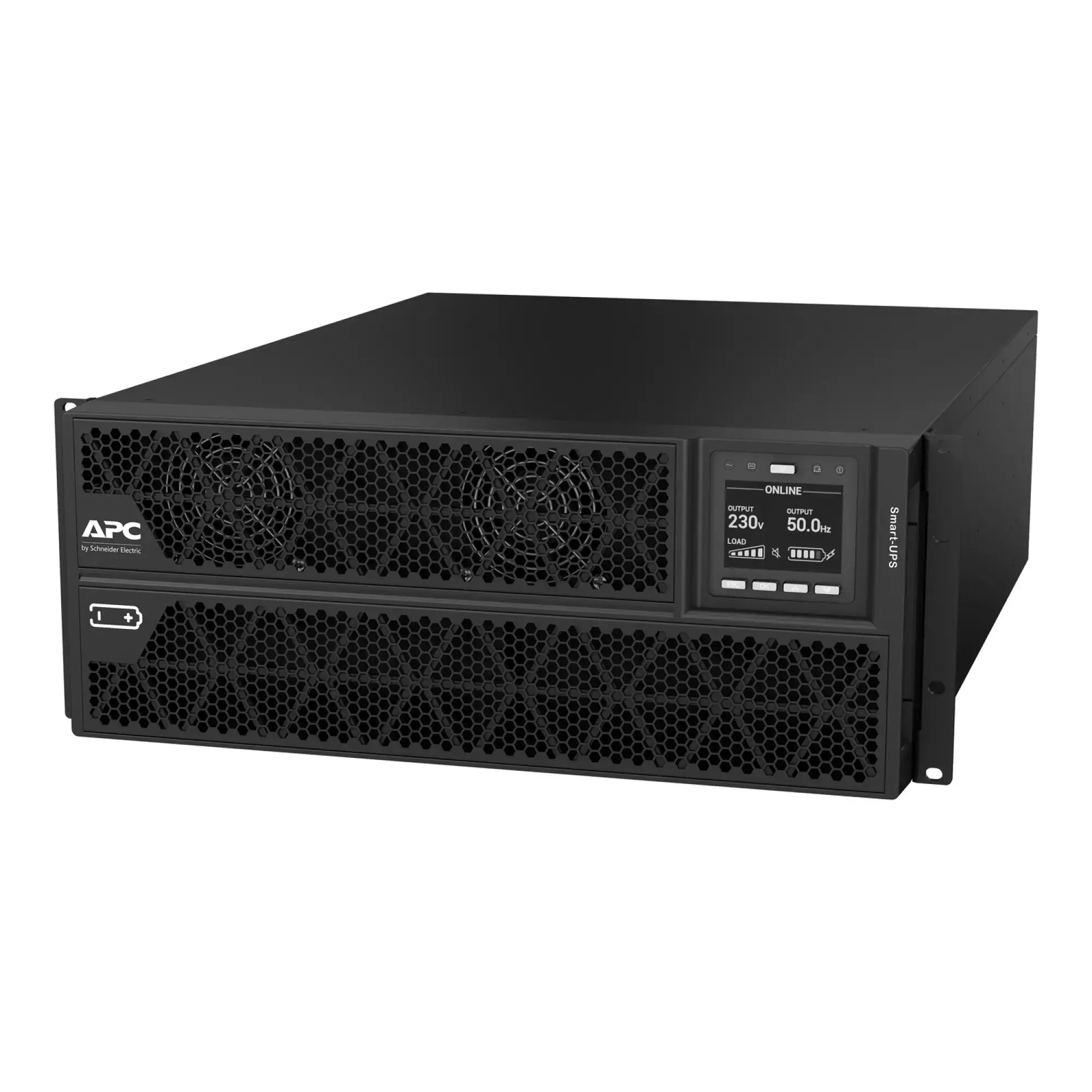 APC SRTG6KXLI APC Smart-UPS On-Line, 6kVA/6kW, Rack/Tower, 230V, 2x IEC C13+1x IEC C19+ Festverdrahtung 3-adrig (1P+N+E) Ausg., Netzwerkkarte, ohne Rack-Einbausatz (img_006) APC SRTG6KXLI APC Smart-UPS On-Line, 6kVA/6kW, Rack/Tower, 230V, 2x IEC C13+1x IEC C19+ Festverdrahtung 3-adrig (1P+N+E) Ausg., Netzwerkkarte, ohne Rack-Einbausatz (img_006)