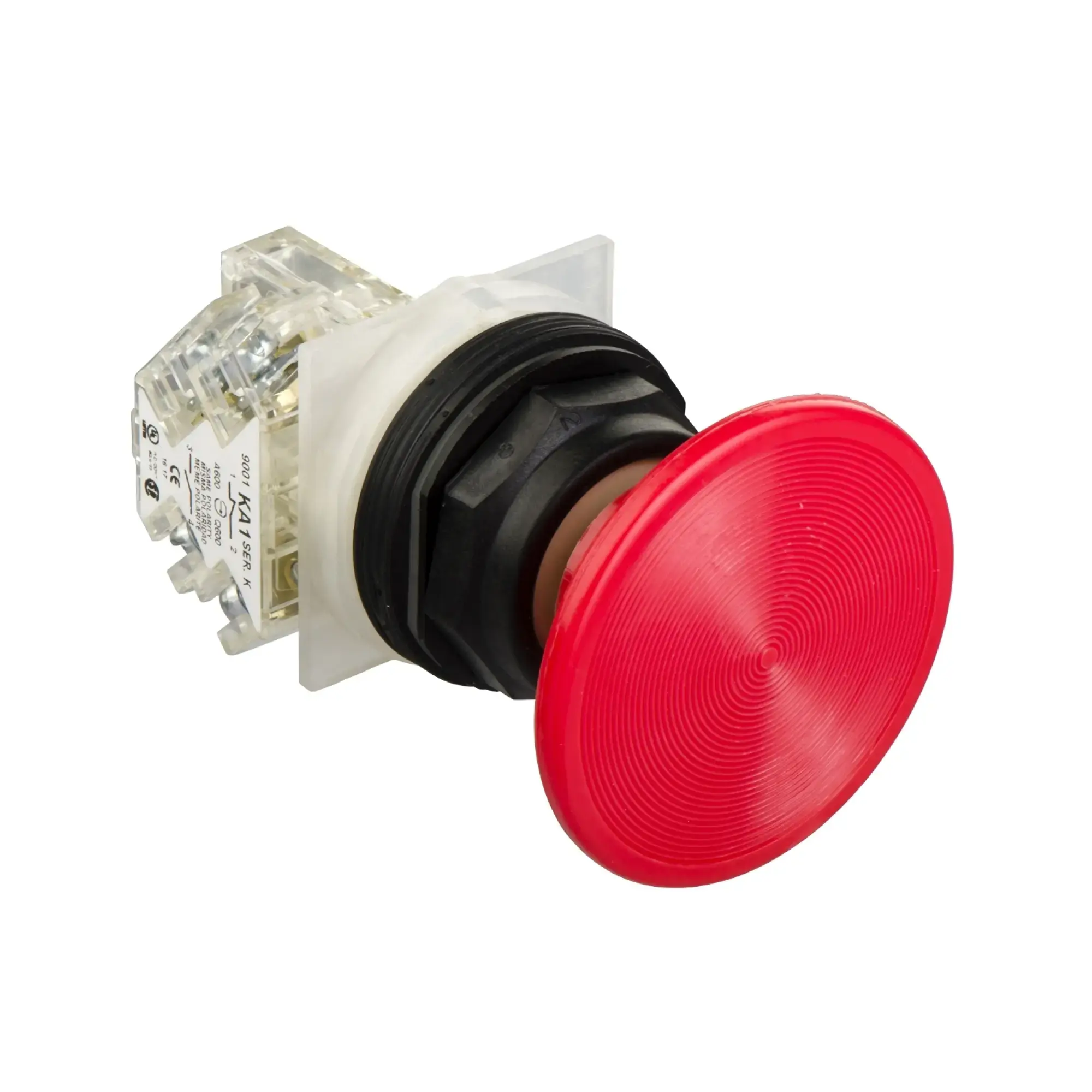 Schneider Electric 9001SKR25RH13 Pushbutton Ø 30, Plastic Front Ring, Mushroom Pushbutton Ø 57mm, red, 1NC (img_002) Schneider Electric 9001SKR25RH13 Pushbutton Ø 30, Plastic Front Ring, Mushroom Pushbutton Ø 57mm, red, 1NC (img_002)