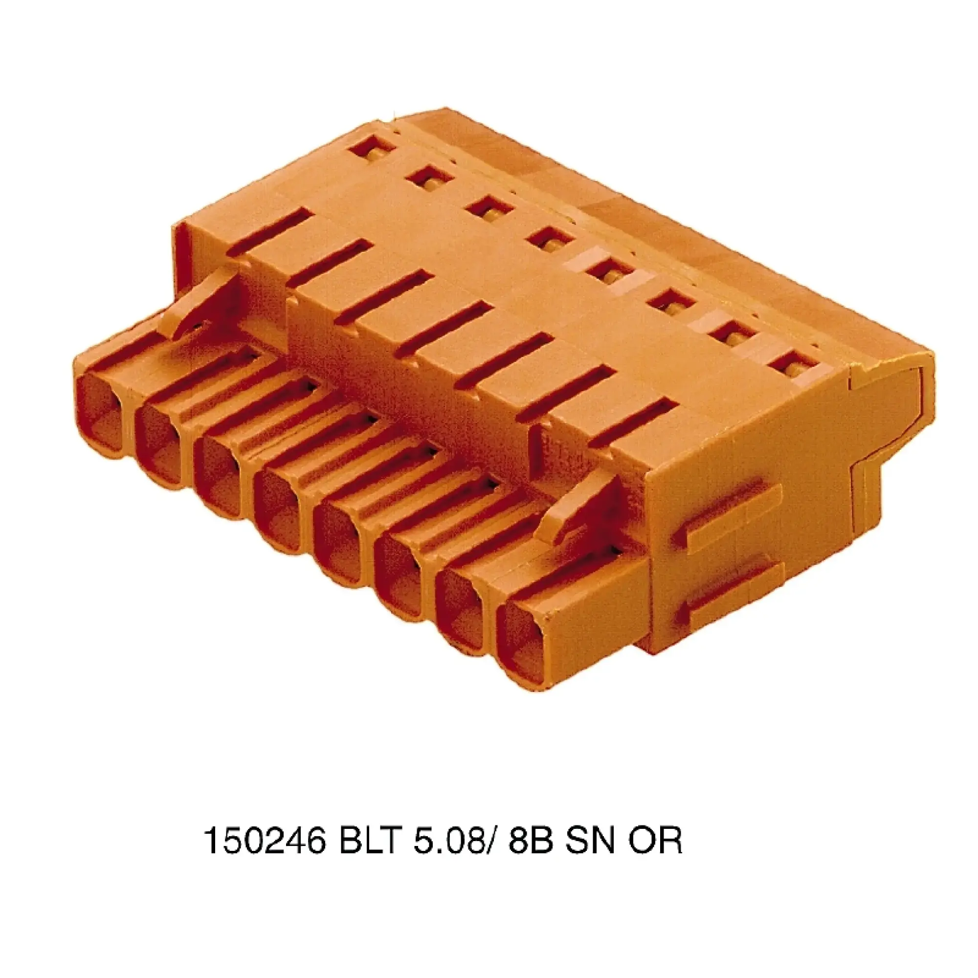 Weidmüller 1502460000 PCB connector (wire connection), 320 V, 27 A, Pitch in mm: 5.08, 2.5 mm², Number of poles: 8, TOP connection, Box (img_001)