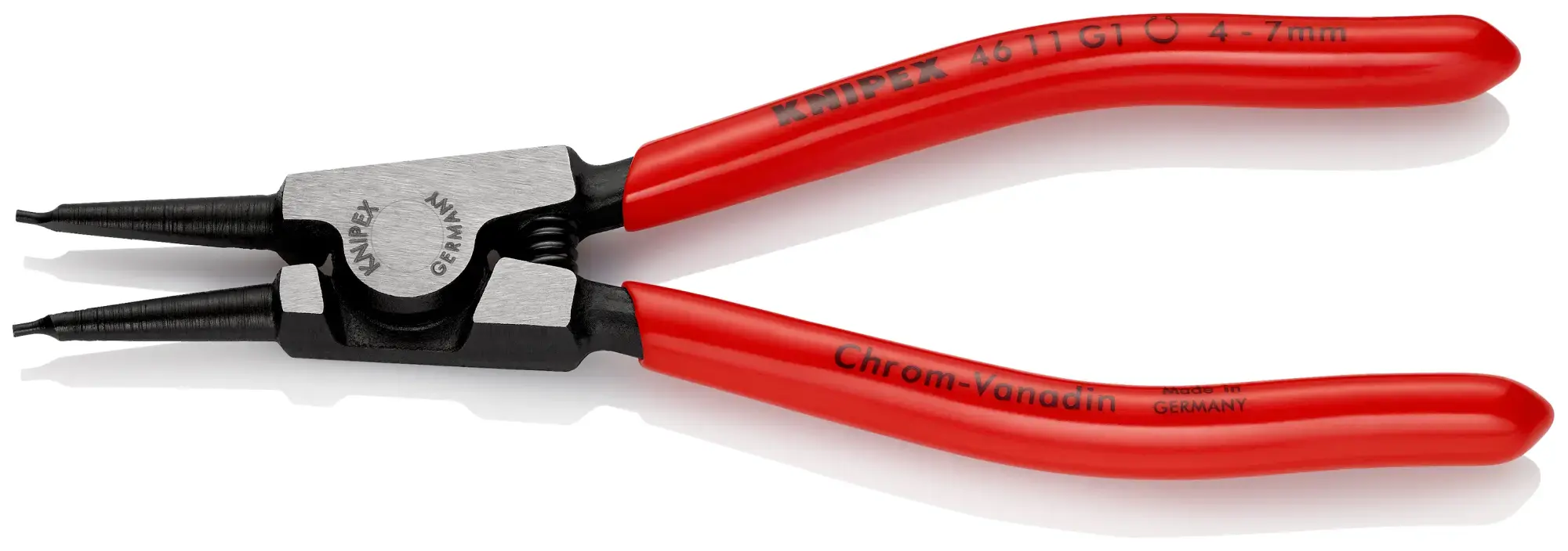 Knipex 46 11 G1 Alicate para arandelas para arandelas de sujeción en ejes recubiertos de plástico negro atramentado 140 mm (img_002)