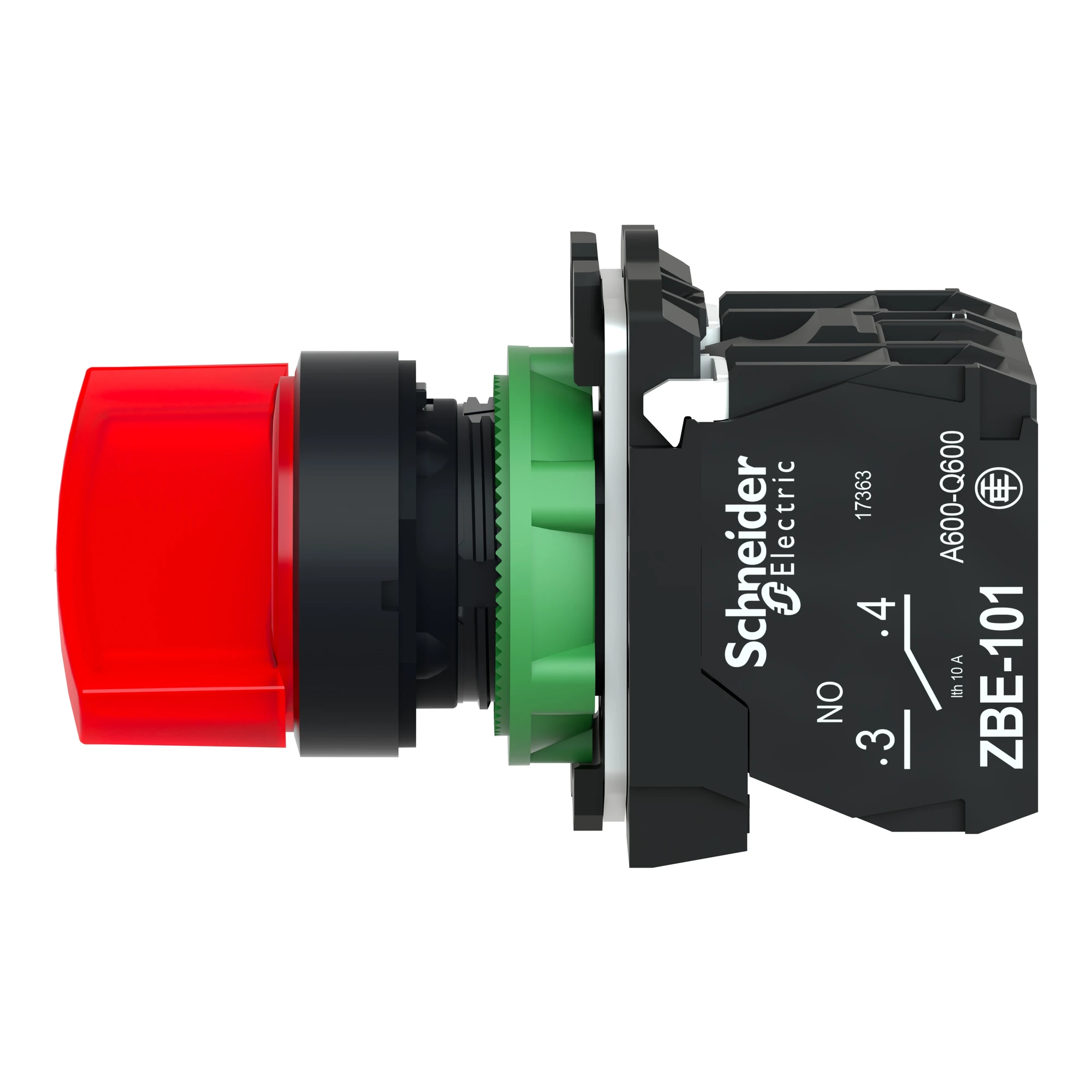 Schneider Electric XB5AW34G5C0 Illuminated push button, Harmony XB5, plastic, light grey, red, 22mm, universal LED, smooth dome, 1NO + 1NC, 110-120V AC (img_007) Schneider Electric XB5AW34G5C0 Illuminated push button, Harmony XB5, plastic, light grey, red, 22mm, universal LED, smooth dome, 1NO + 1NC, 110-120V AC (img_007)