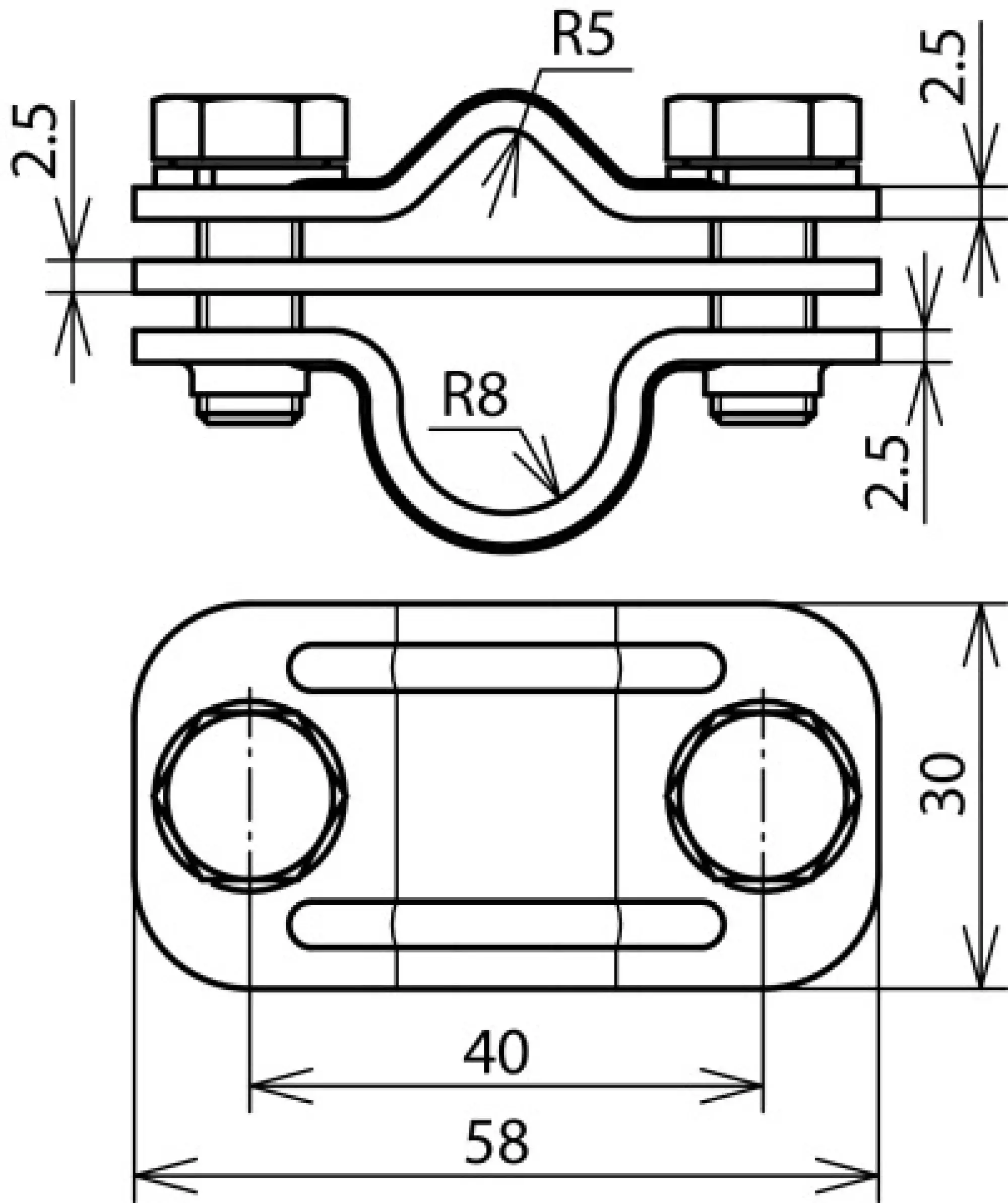 Dehn 459219 UNI disconnecting clamp StSt 200 kA f. Rd 8-10/16mm w. intermediate plate (img_002) Dehn 459219 UNI disconnecting clamp StSt 200 kA f. Rd 8-10/16mm w. intermediate plate (img_002)