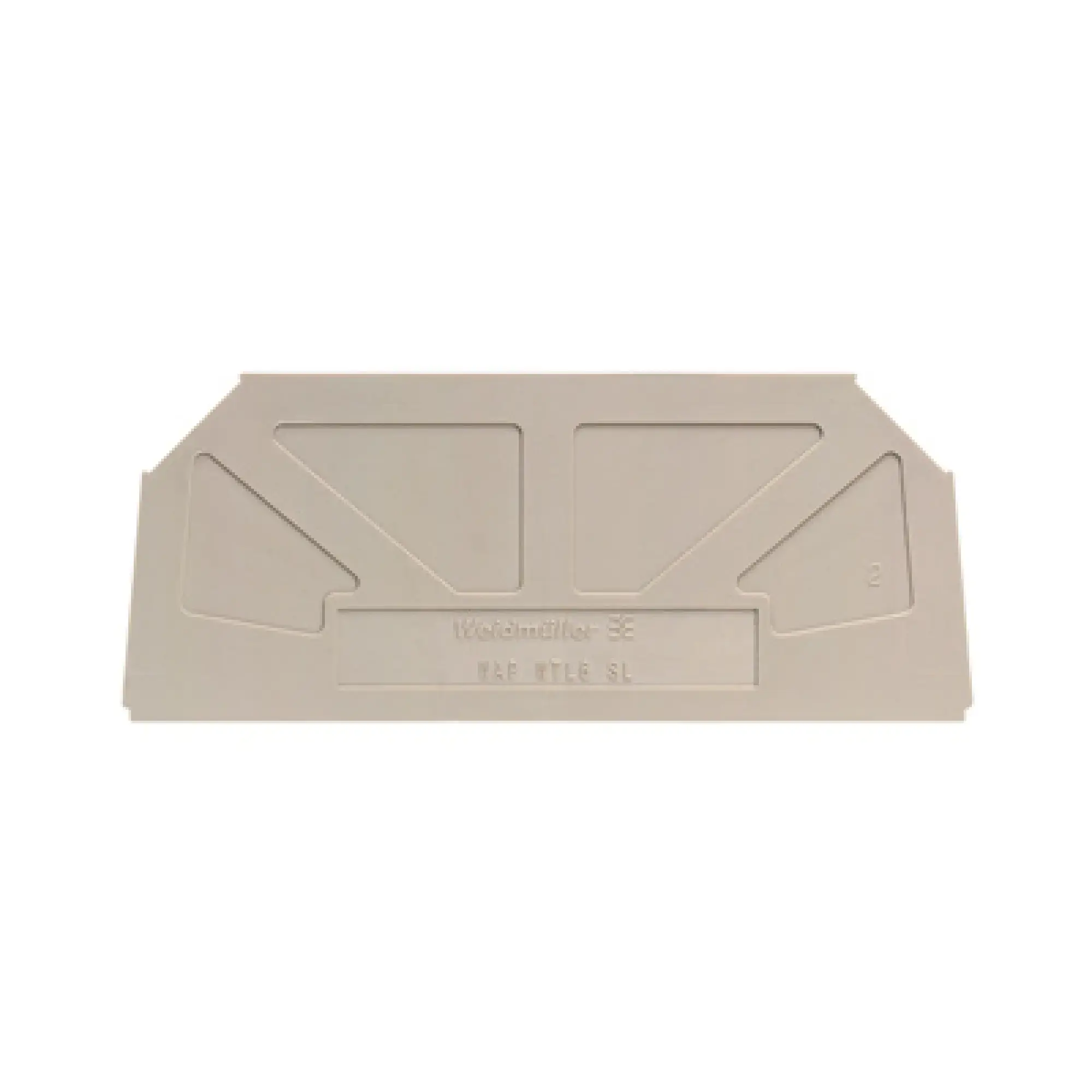Weidmüller 9538110000 End plate (terminals), dark beige, Height: 82.2 mm, Width: 1.5 mm, V-0, Wemid (img_001)