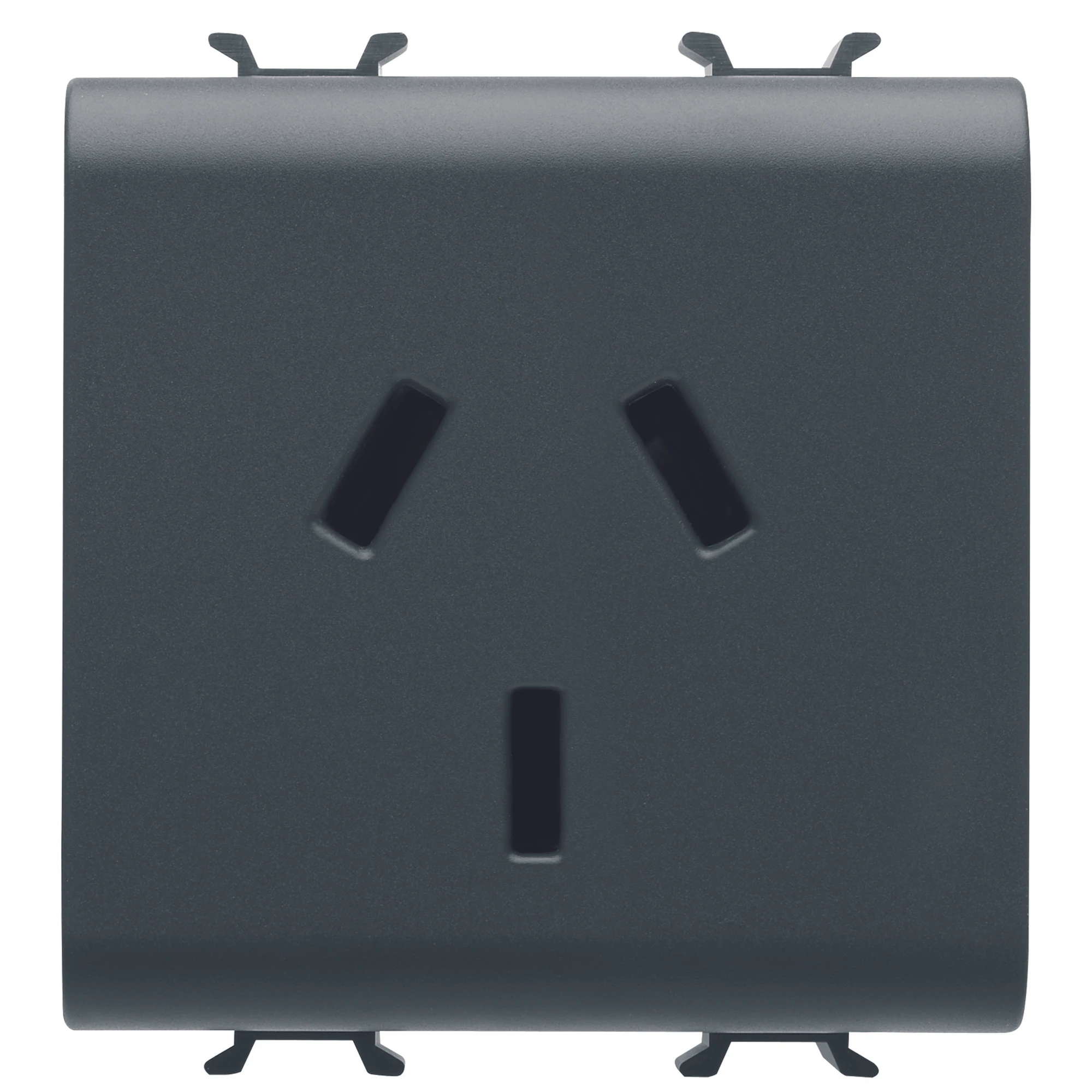 GEWISS GW12306 AUSTRALIAN STANDARD SOCKET-OUTLET 250V ac - 2P+E 10A - 2 MODULES - SATIN BLACK - CHORUSMART (img_001) GEWISS GW12306 AUSTRALIAN STANDARD SOCKET-OUTLET 250V ac - 2P+E 10A - 2 MODULES - SATIN BLACK - CHORUSMART (img_001)