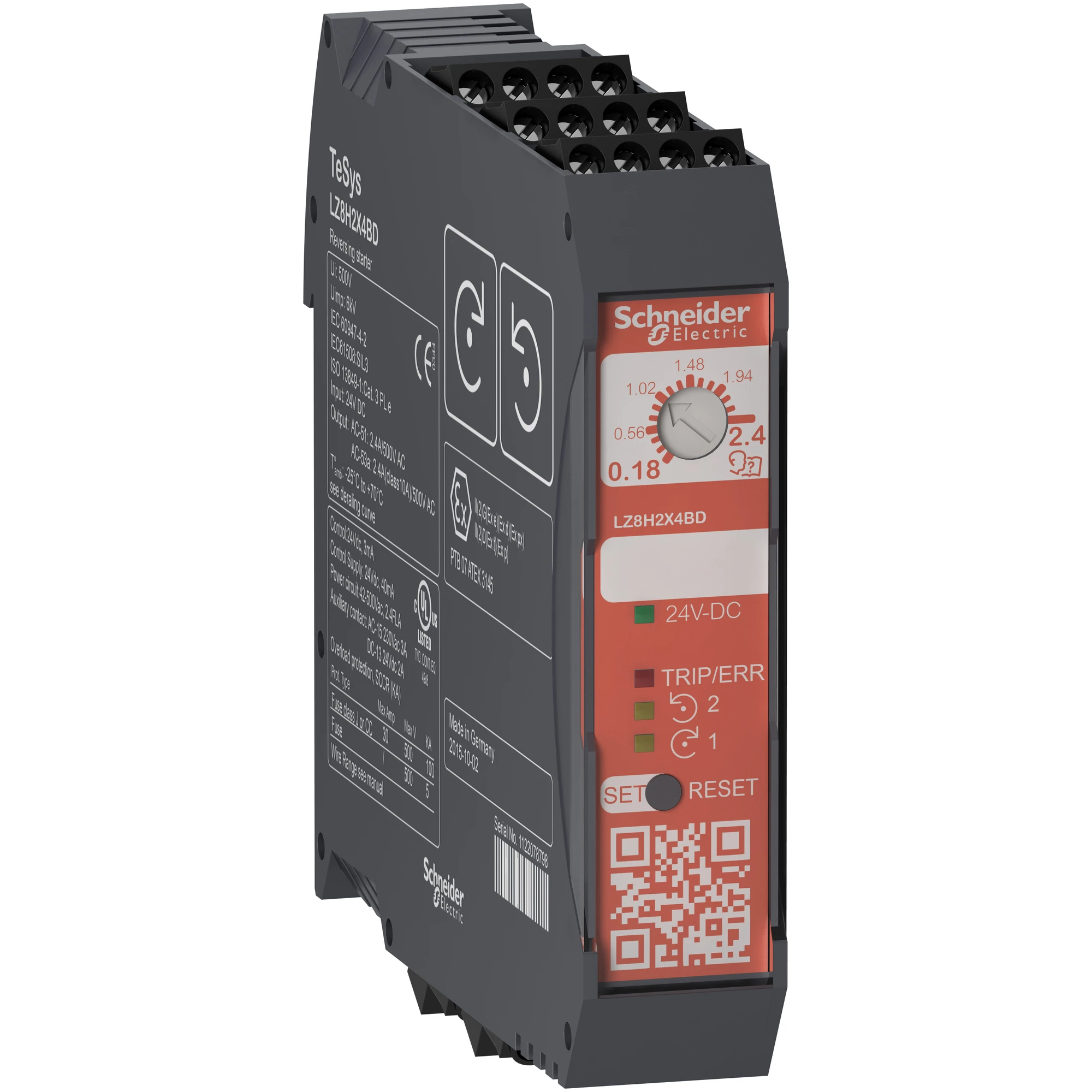 Schneider Electric LZ8H6X5BD Reversing Starter TeSys H Safe-Torque-Off 3kW-400V Actuation 24VDC (img_001)